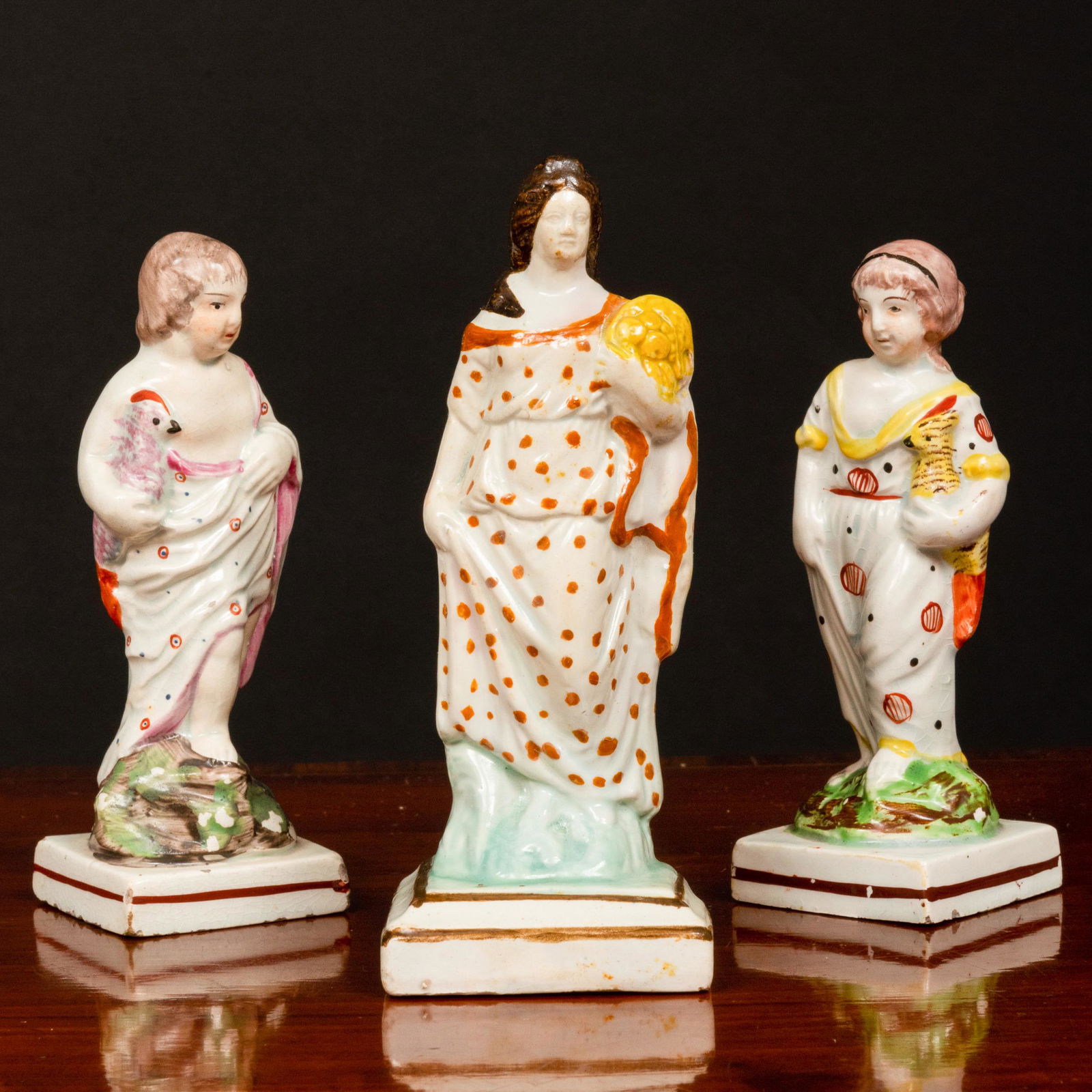 Group of Three Staffordshire Pearl Glazed Earthenware (1 of 7)