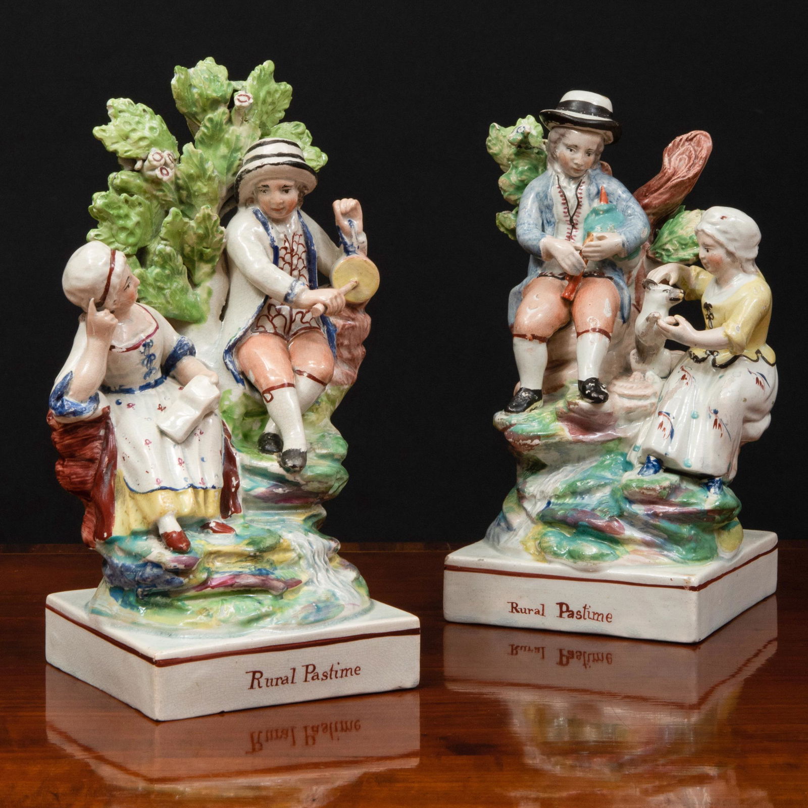 Pair of Staffordshire Pearl Glazed Earthenware Figure (1 of 11)