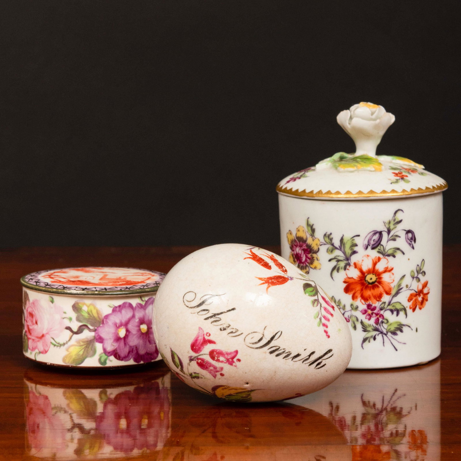 Group of Three English Porcelain Table Objects (1 of 13)