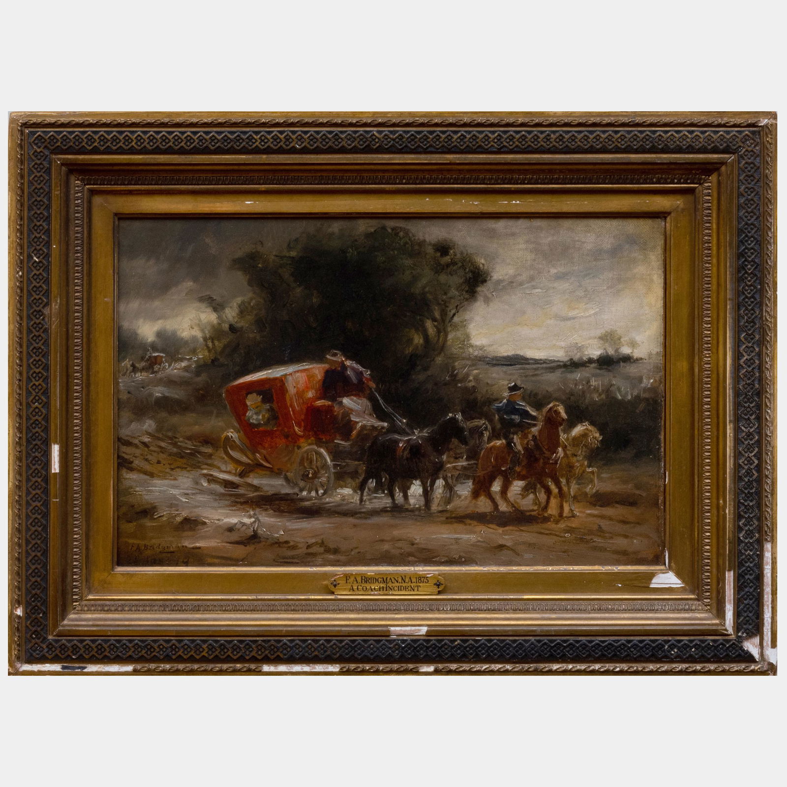 Frederic Arthur Bridgman (1847-1928): A Coach Incident (1 of 4)