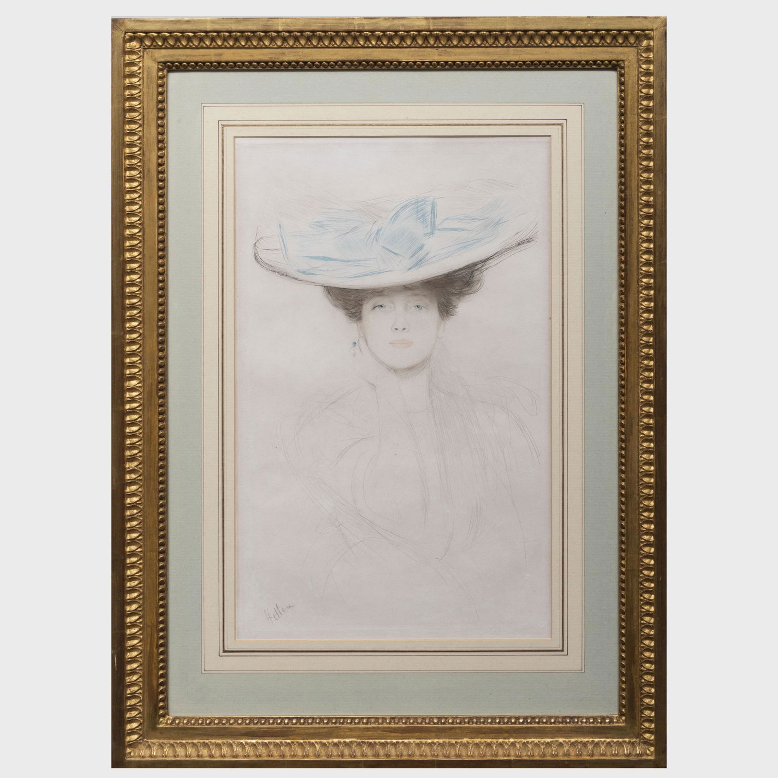 Paul César Helleu (1859-1927): Le Noeud blue (1 of 4)