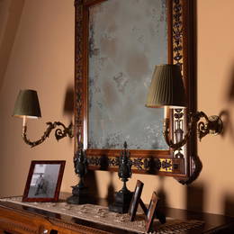 Pair of Victorian Gilt-Metal Wall Lights