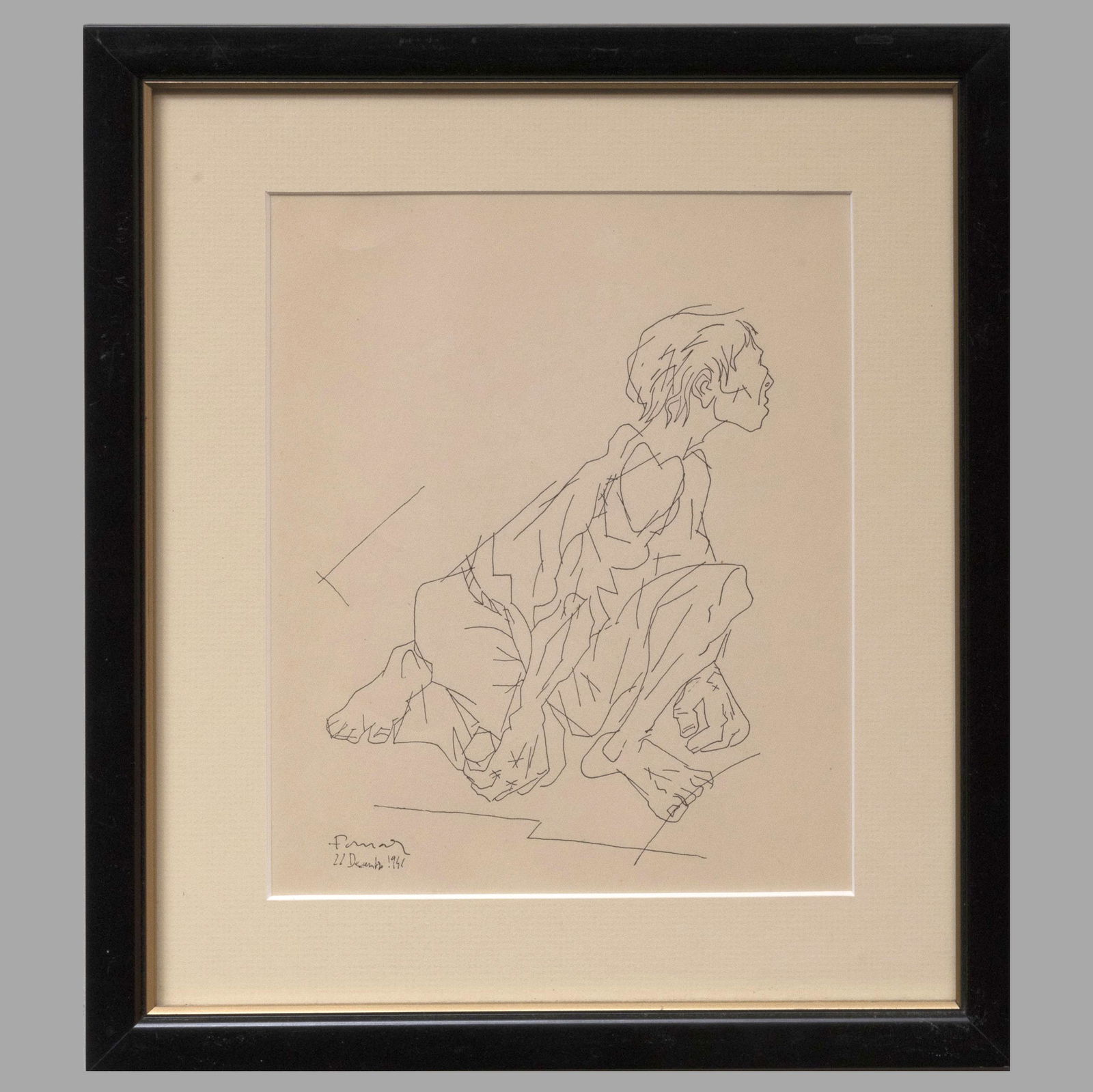 20th Century School: Man with Jug; and Crouching Man (1 of 8)