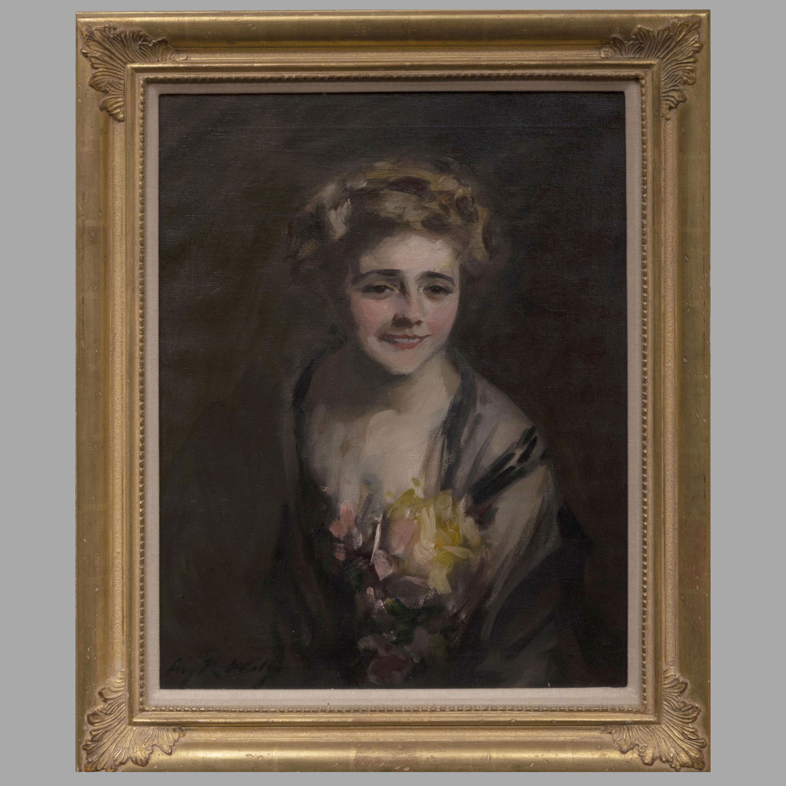 Irving Ramsay Wiles (1861-1948): Laughing Girl (1 of 8)