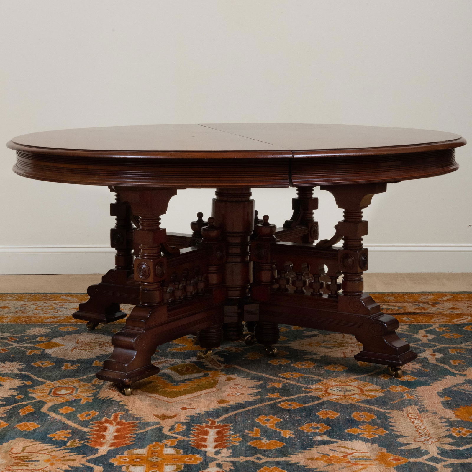 Eastlake Mahogany Extension Dining Table, Stamped Herts (1 of 16)