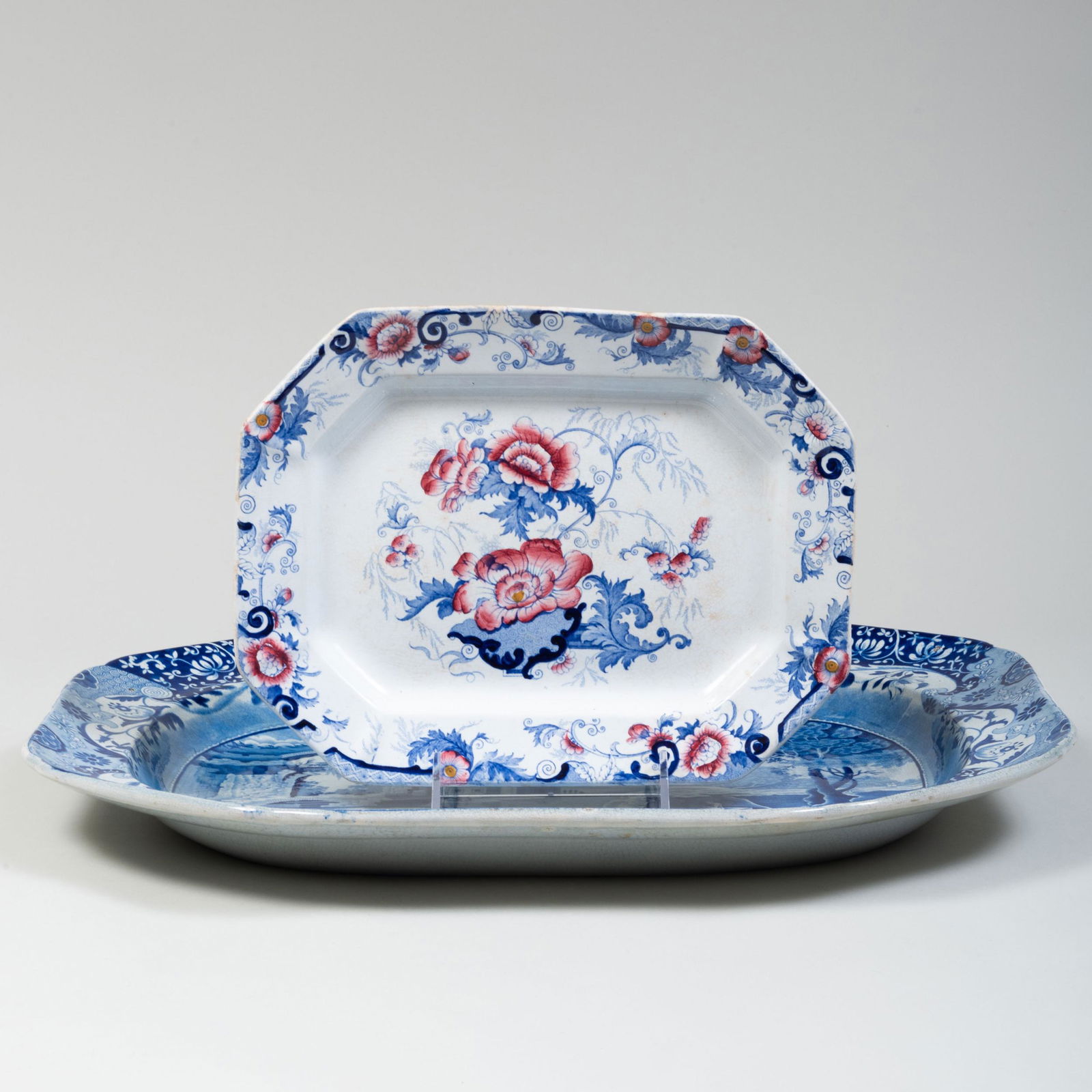 Two English Transfer Printed Platters (1 of 7)