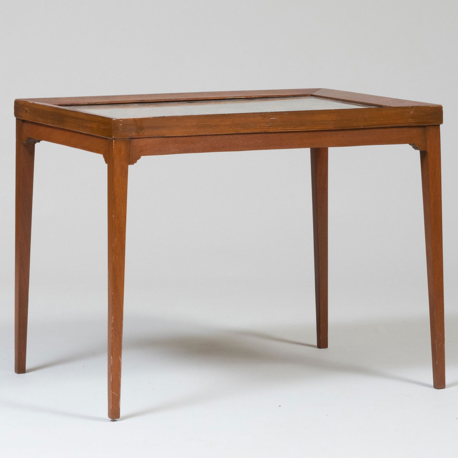 English Sampler Inset in Rosewood and Mahogany Stand: English Sampler Inset in Rosewood and Mahogany Stand Signed 'Maria Luckett Her Work'. 19 x 23 1/4 x 17 in.