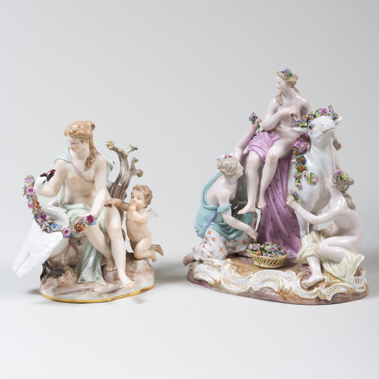 Two Meissen Porcelain Mythological Figure Groups (1 of 11)