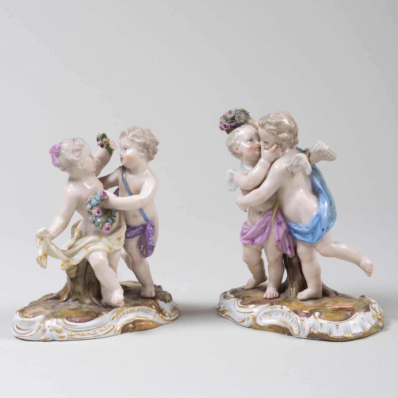 A Pair of Meissen Putti Figural Groups (1 of 11)