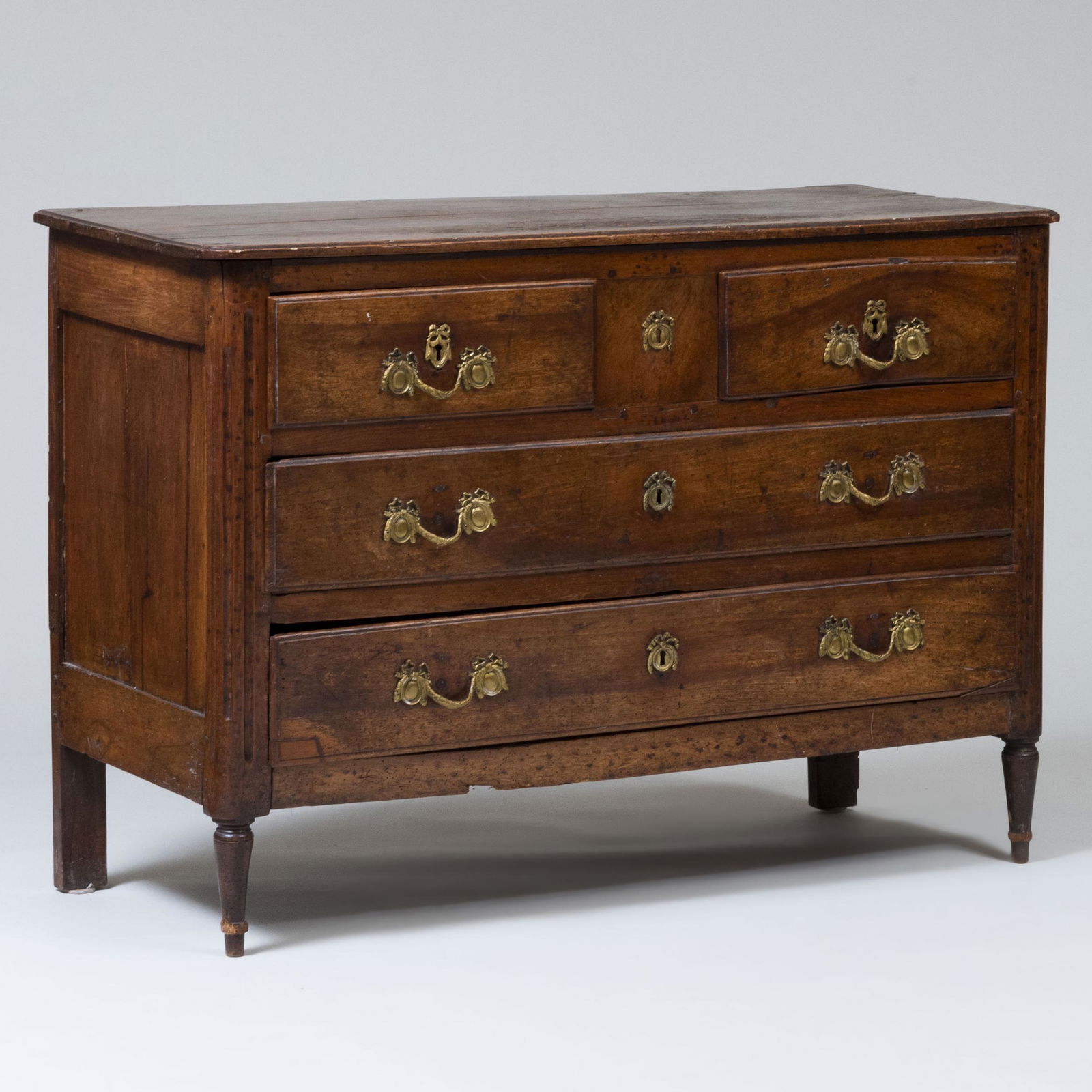 French Provincial Gilt-Metal-Mounted Walnut Commode (1 of 9)