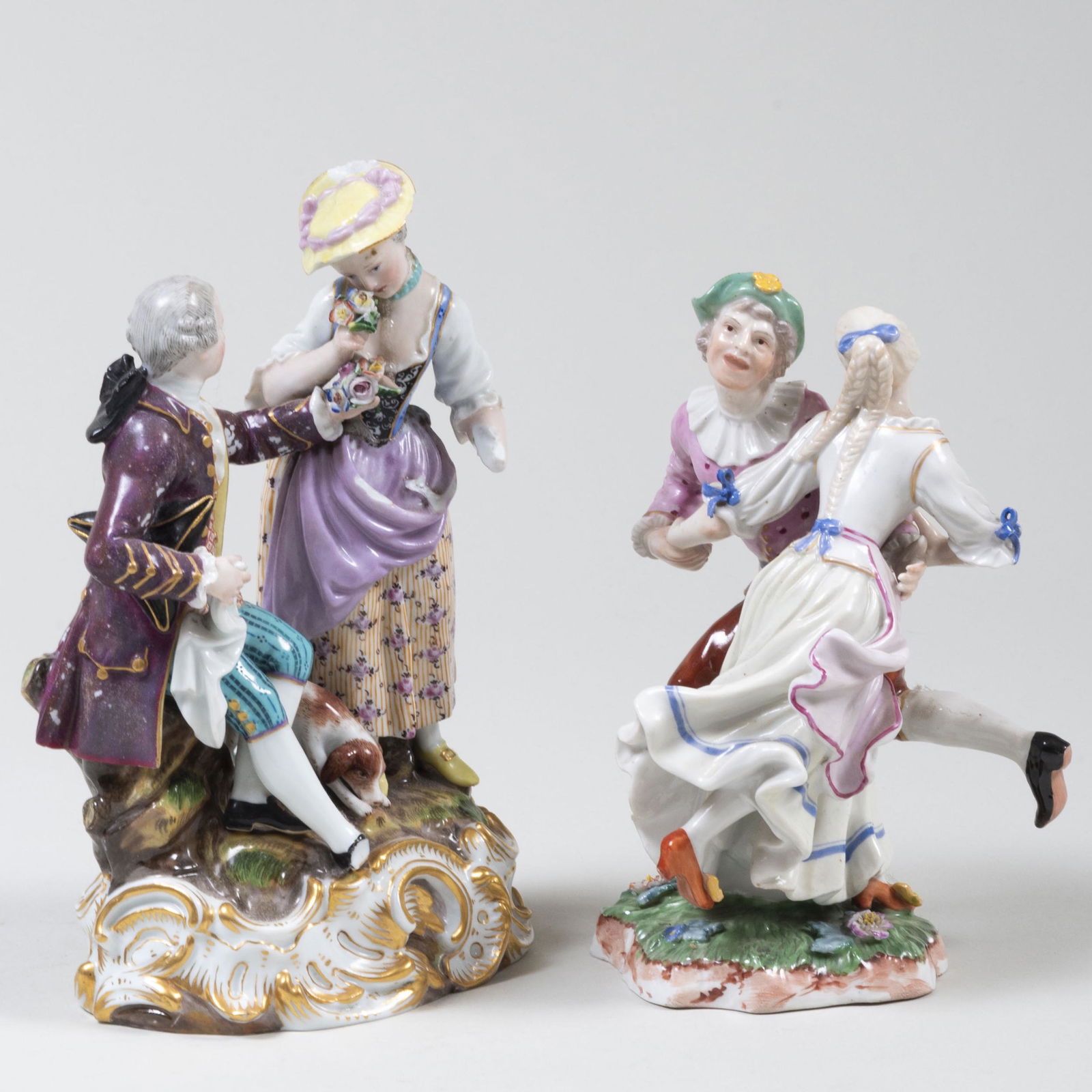 Two German Porcelain Figure Groups of Couples (1 of 11)