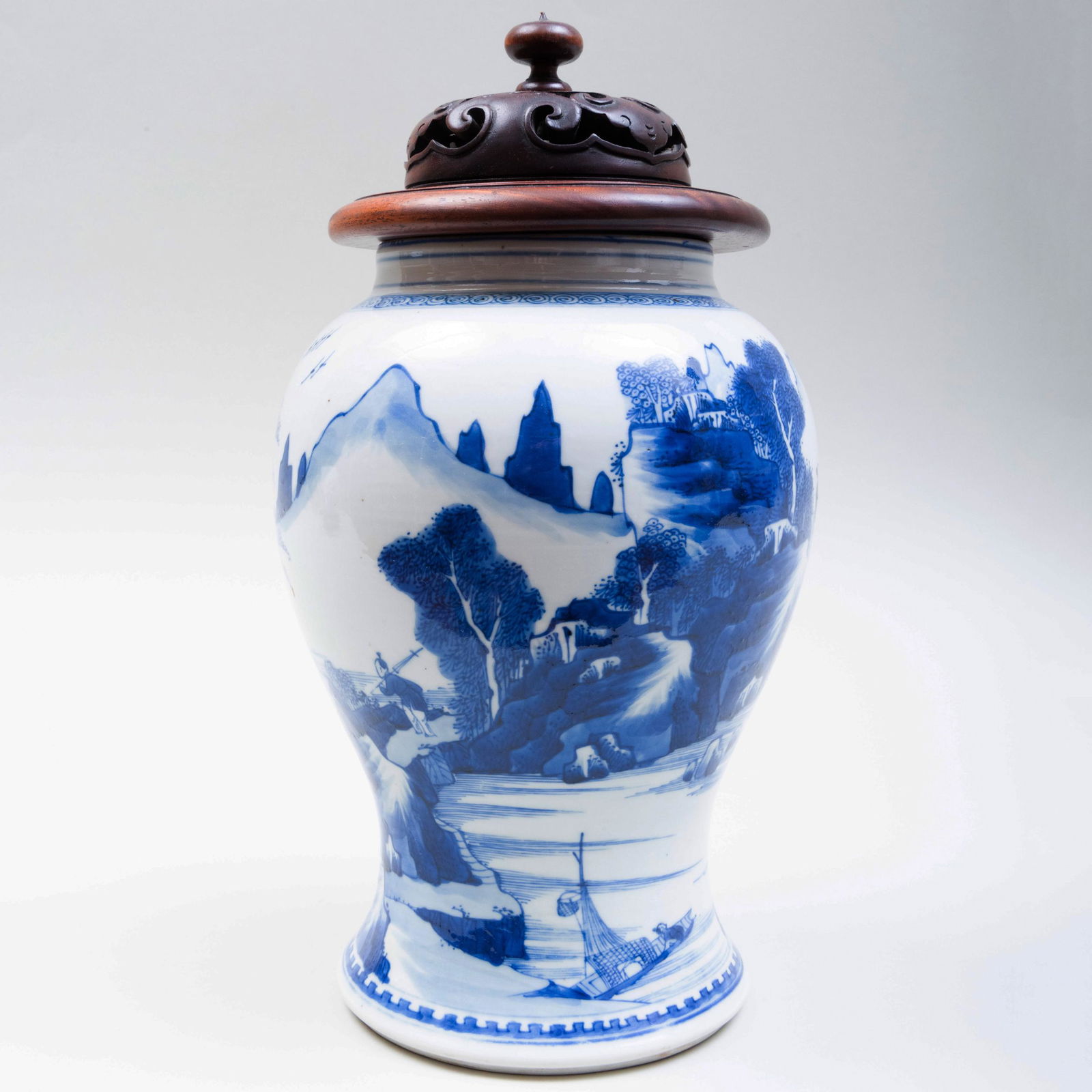 Chinese Blue and White Porcelain Baluster Vase (1 of 8)