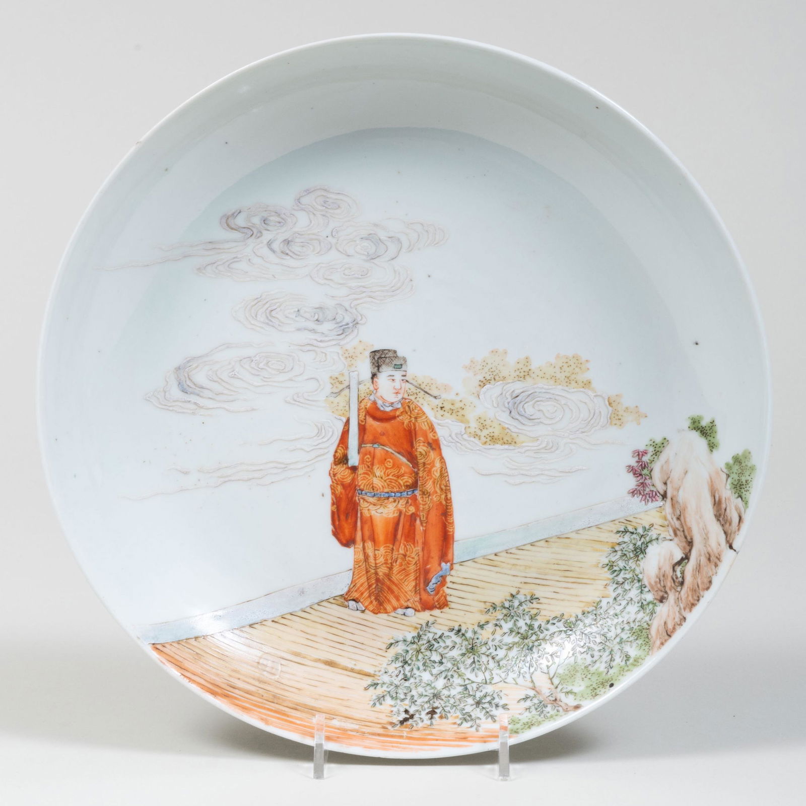 Chinese Famille Rose Porcelain Shallow Dish Decorated (1 of 3)