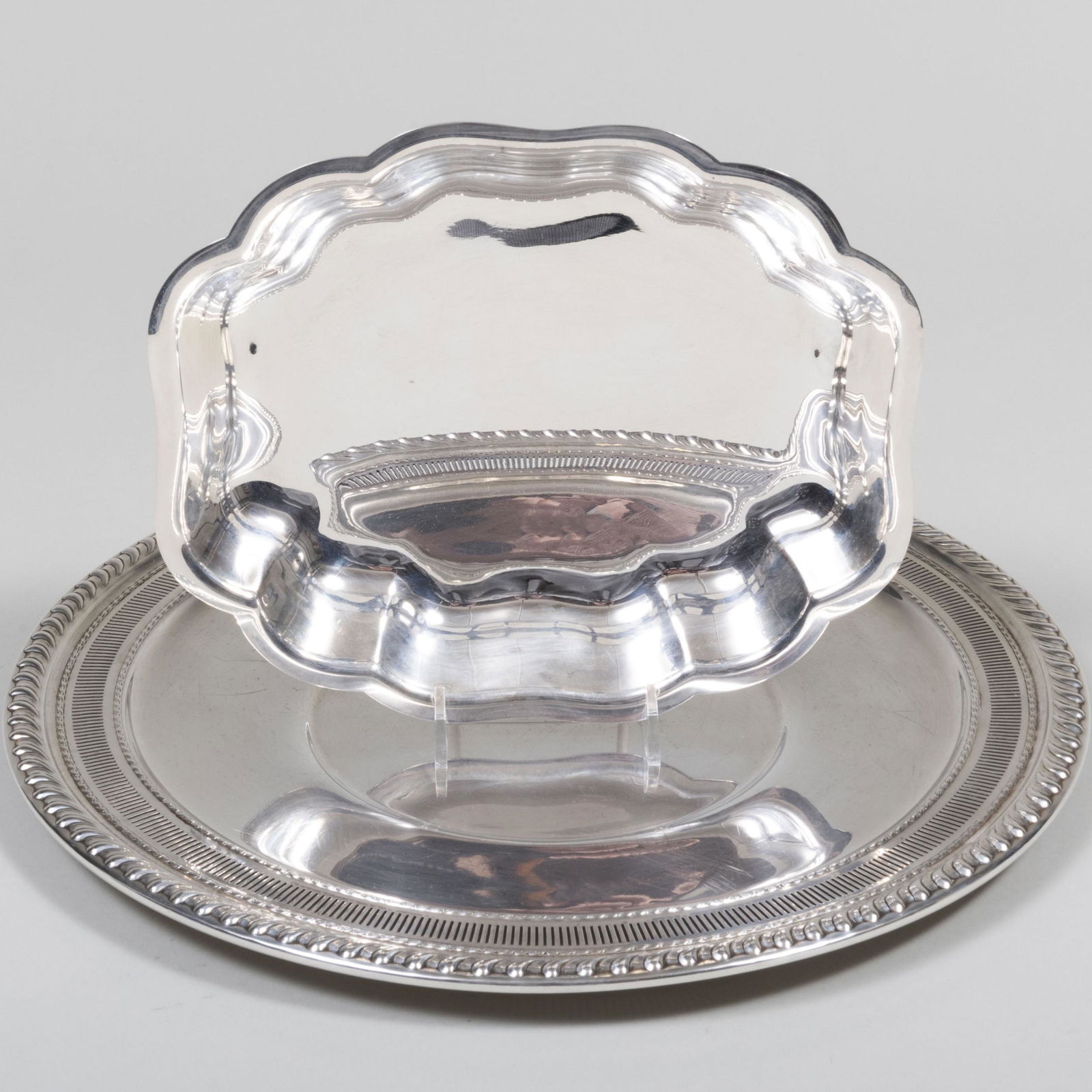 American Silver Tray and Shaped Dish (1 of 9)