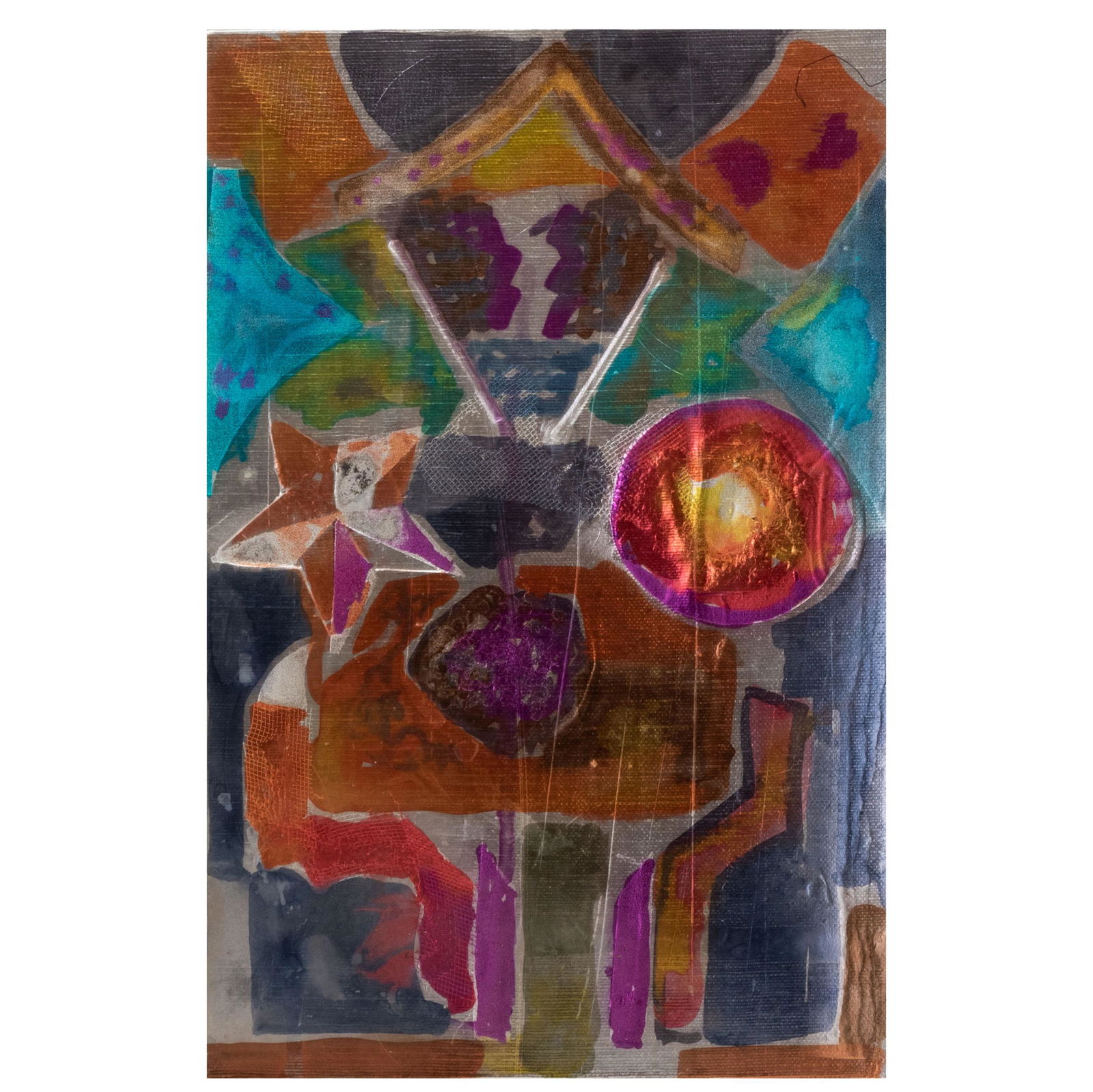 Don Nice (1932-2019): Untitled: Don Nice (1932-2019): Untitled Colored metal, unmarked. 14 1/2 x 9 1/2 in. Works from the Collection of Dick Polich and the Polich Tallix Fine Art Foundry