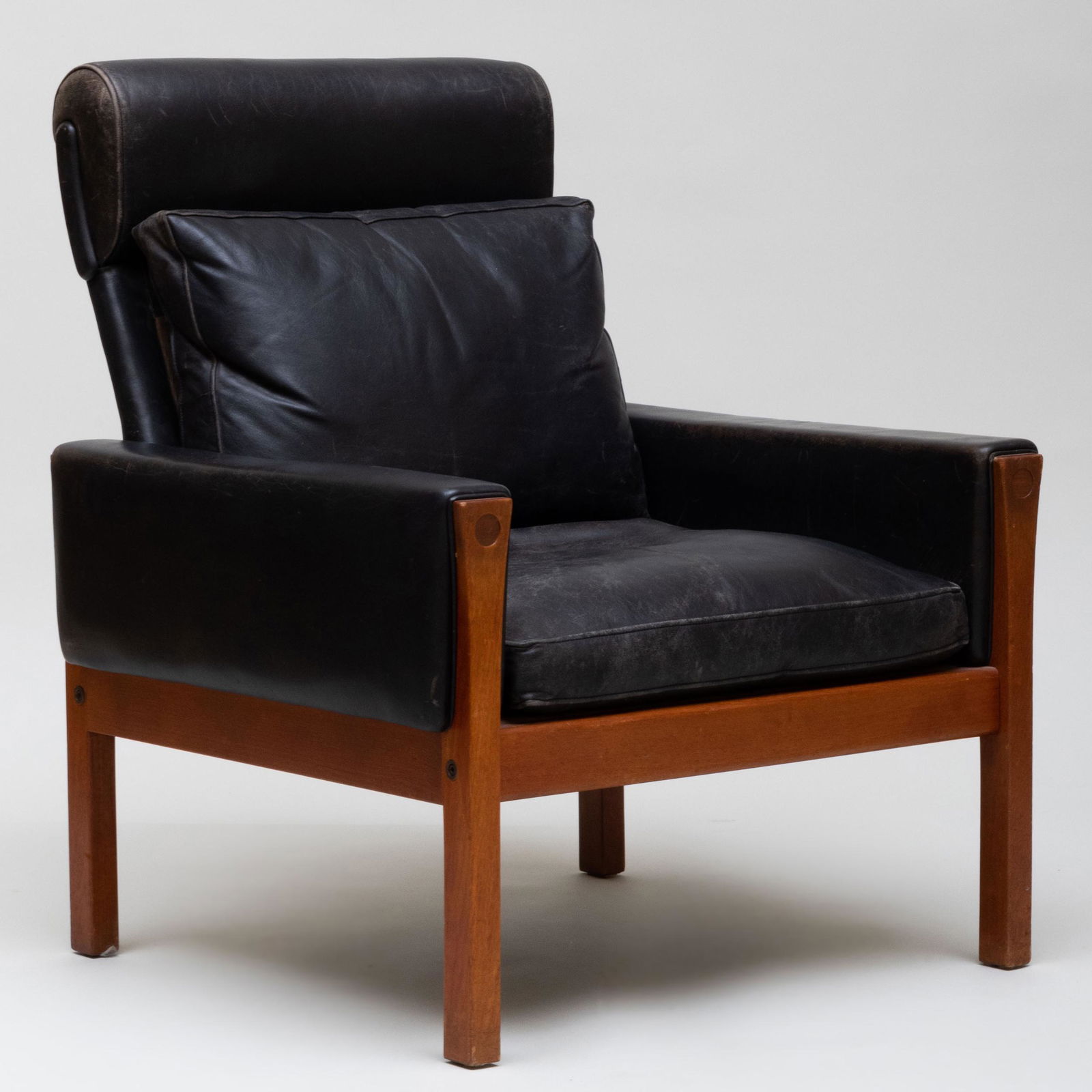 Hans Wegner Teak and Leather Armchair (1 of 9)