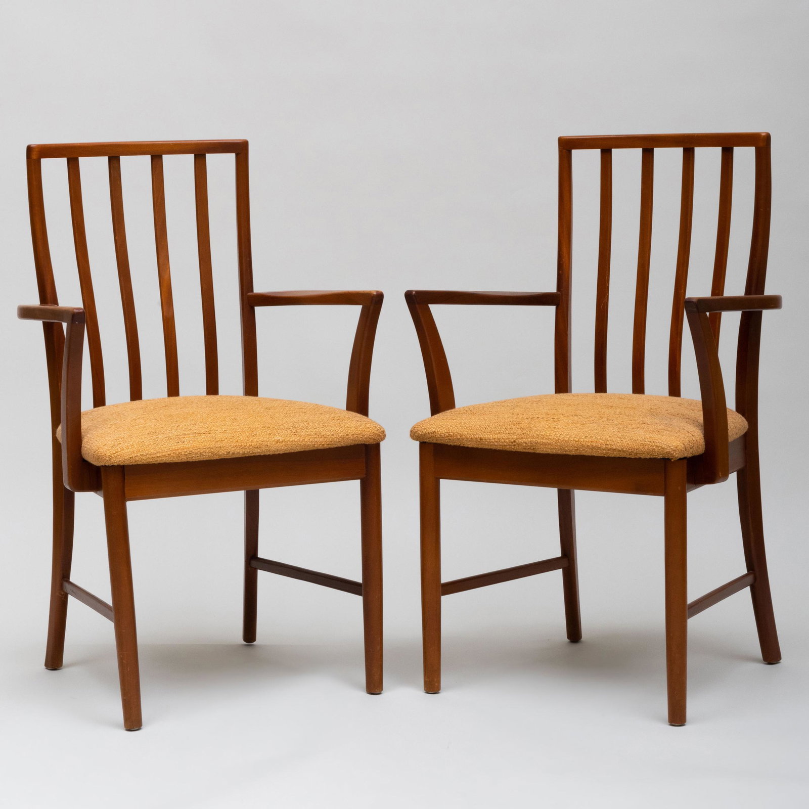 Pair of Modern Scandinavian Mahogany Armchairs (1 of 9)