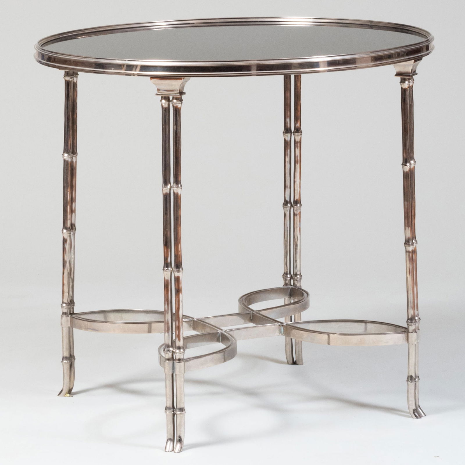 Contemporary Chrome Plated Faux Bamboo and Marble (1 of 9)