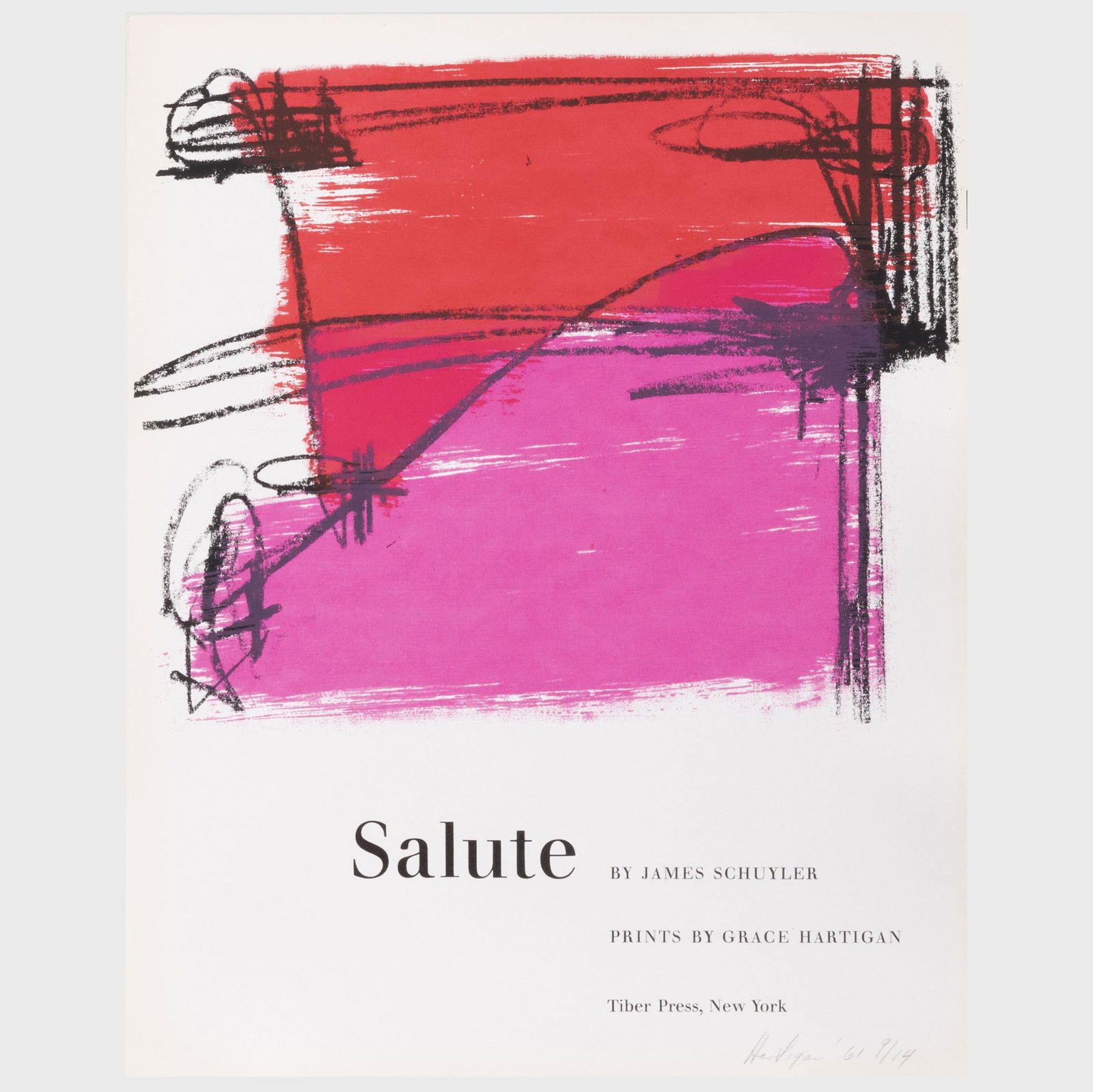 Grace Hartigan (1922-2008): Salute: Grace Hartigan (1922-2008): Salute Screenprint in colors on wove paper, 1960, signed and dated '61' in pencil, numbered 9/14. 18 x 14 1/4 in. (sheet), unframed. Property from a Private Collection, New