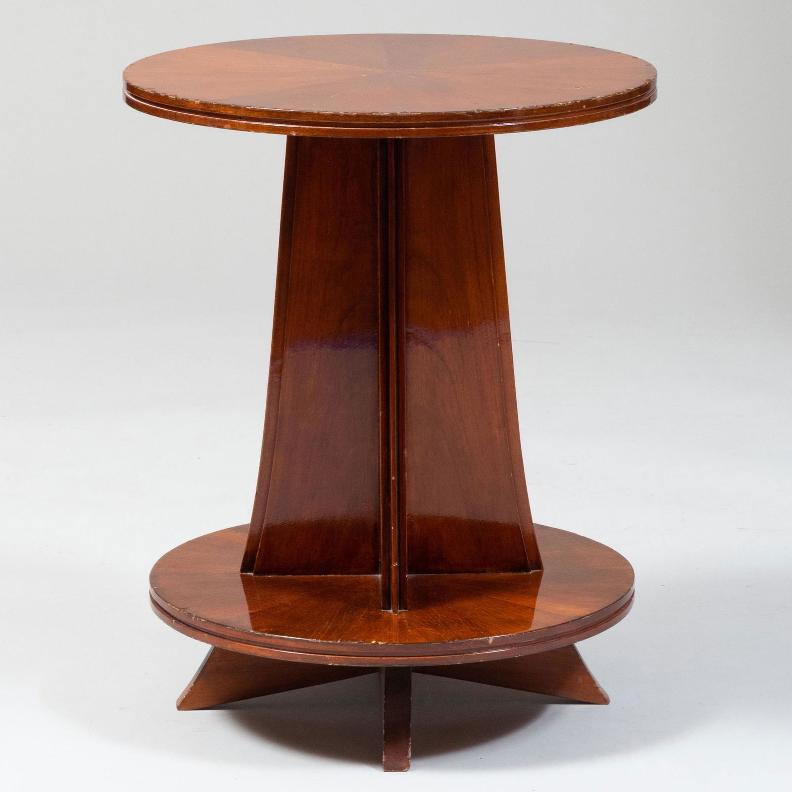 Art Deco Style Mahogany Circular Side Table (1 of 7)