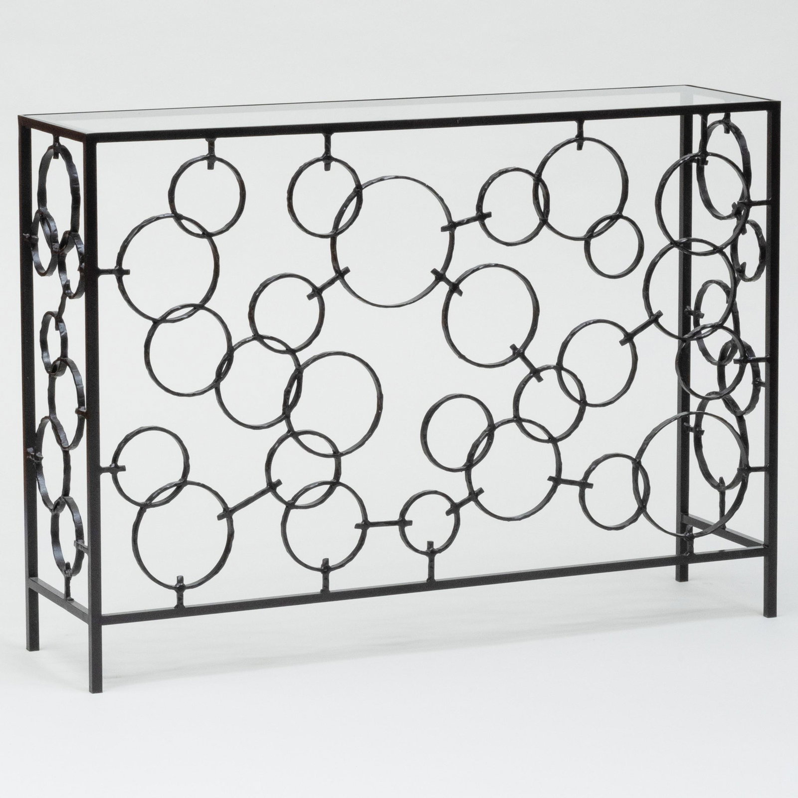 Contemporary Metal and Glass 'Bubble' Console Table (1 of 8)