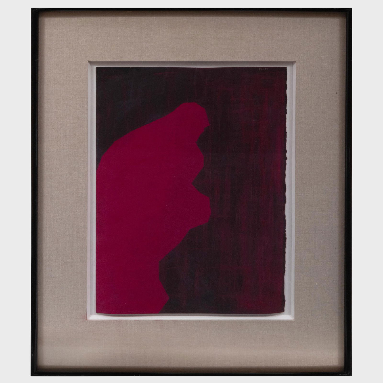 Robert Moskowitz (1935-2001): Untitled: Robert Moskowitz (1935-2001): Untitled Pastel on black paper, 1984, signed with initials 'RM' and dated upper right, with label from Daniel Weinberg Gallery, LA and Douglas S. Cramer Collection, LA. 1