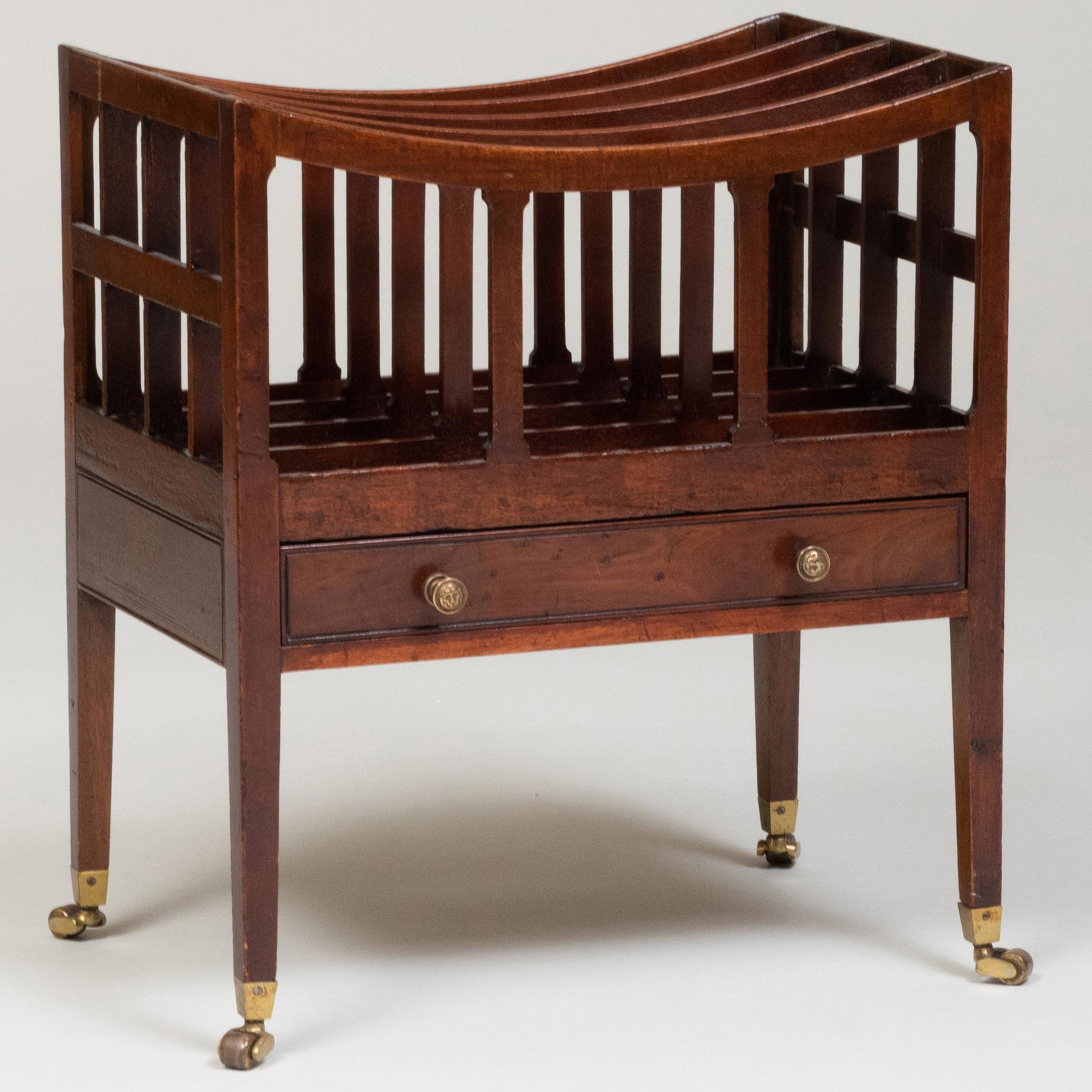 George III Mahogany Canterbury: George III Mahogany Canterbury 20 1/2 x 17 3/4 x 11 3/4 in. Masterfully Decorated Homes: Property from the Collection of the Late Douglas S. Cramer, River House, Martha's Vineyard and Miami