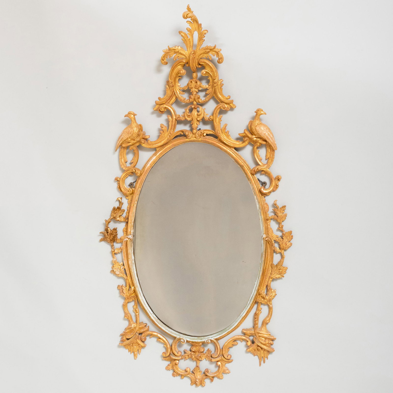George III Carved Giltwood Mirror: George III Carved Giltwood Mirror 4 ft. 7 1/2 x 28 3/4 in. Estate of Don F. Gaston, Greenwich, Connecticut