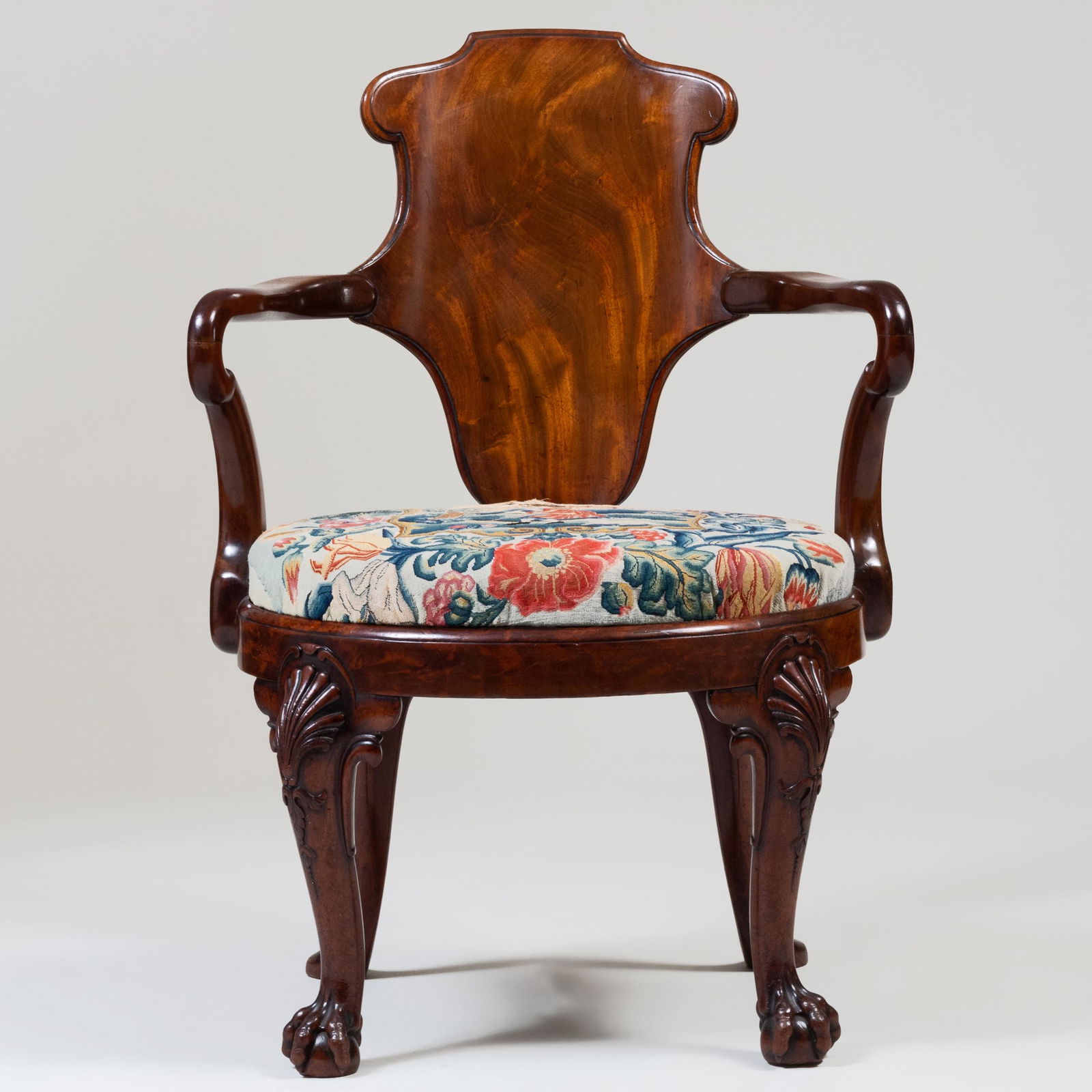 George IV Carved Mahogany Armchair, Attributed to Gillows in the George II Manner (1 of 10)