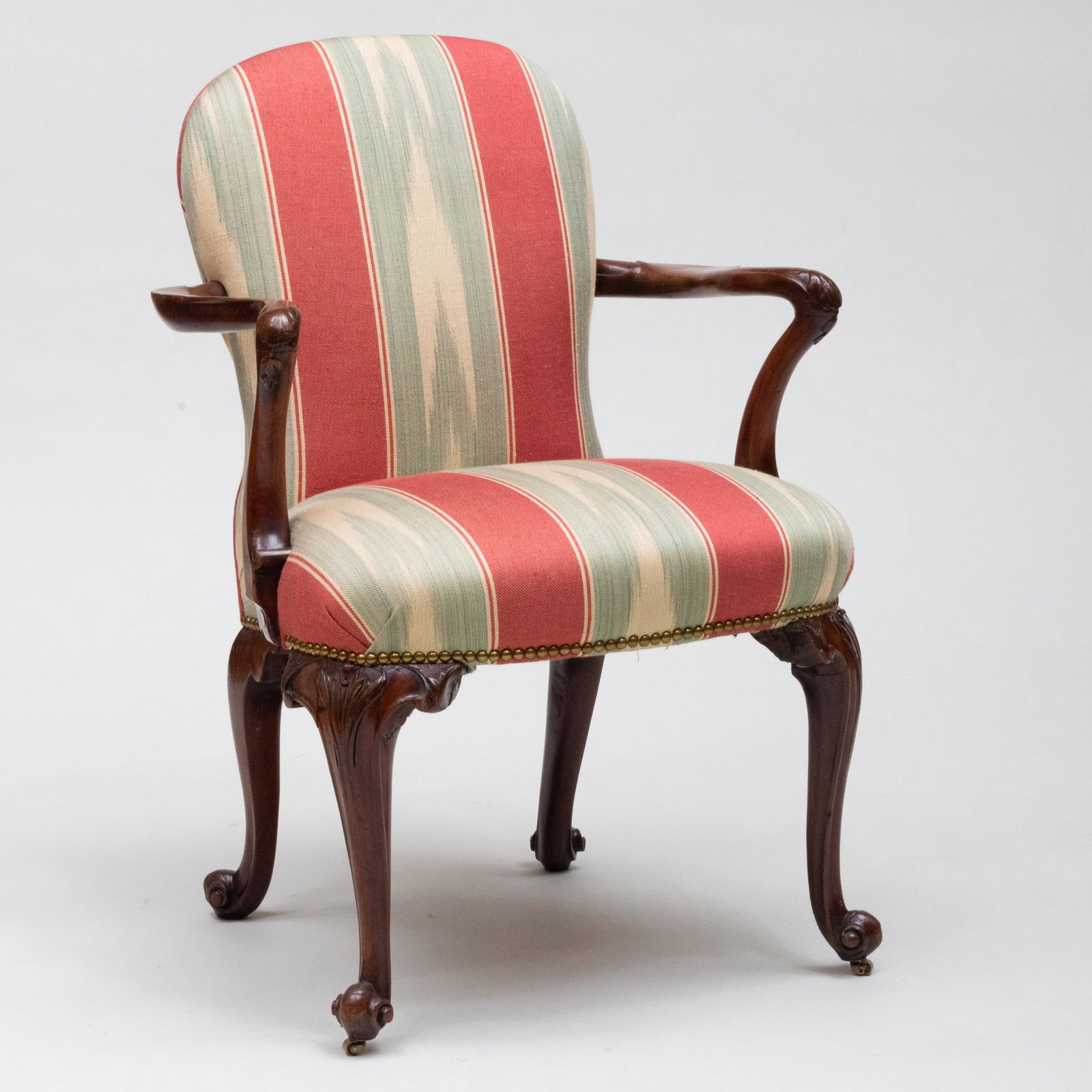 George II Mahogany Armchair: George II Mahogany Armchair 35 x 24 x 22 in., height of seat 19 in.