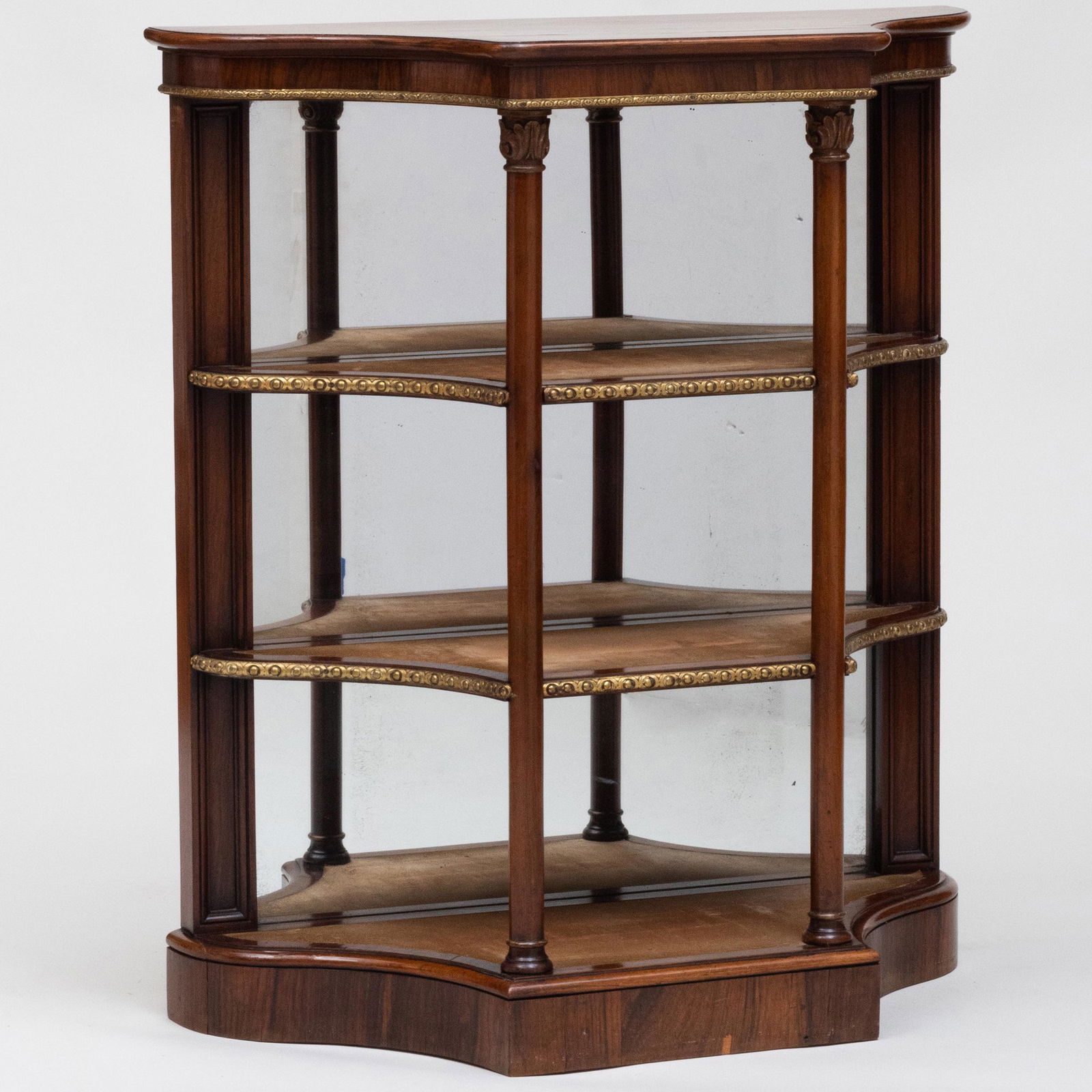 Early Victorian Gilt-Bronze-Mounted Mahogany Three-Tier Console (1 of 9)