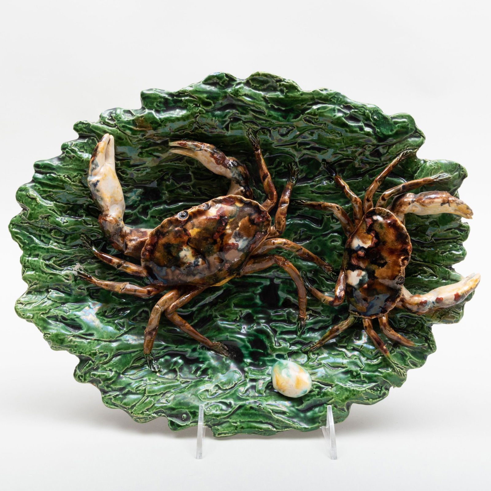 Alfred Renoleau Palissy Style Faience Trompe L'Oeil Oval Dish (1 of 4)