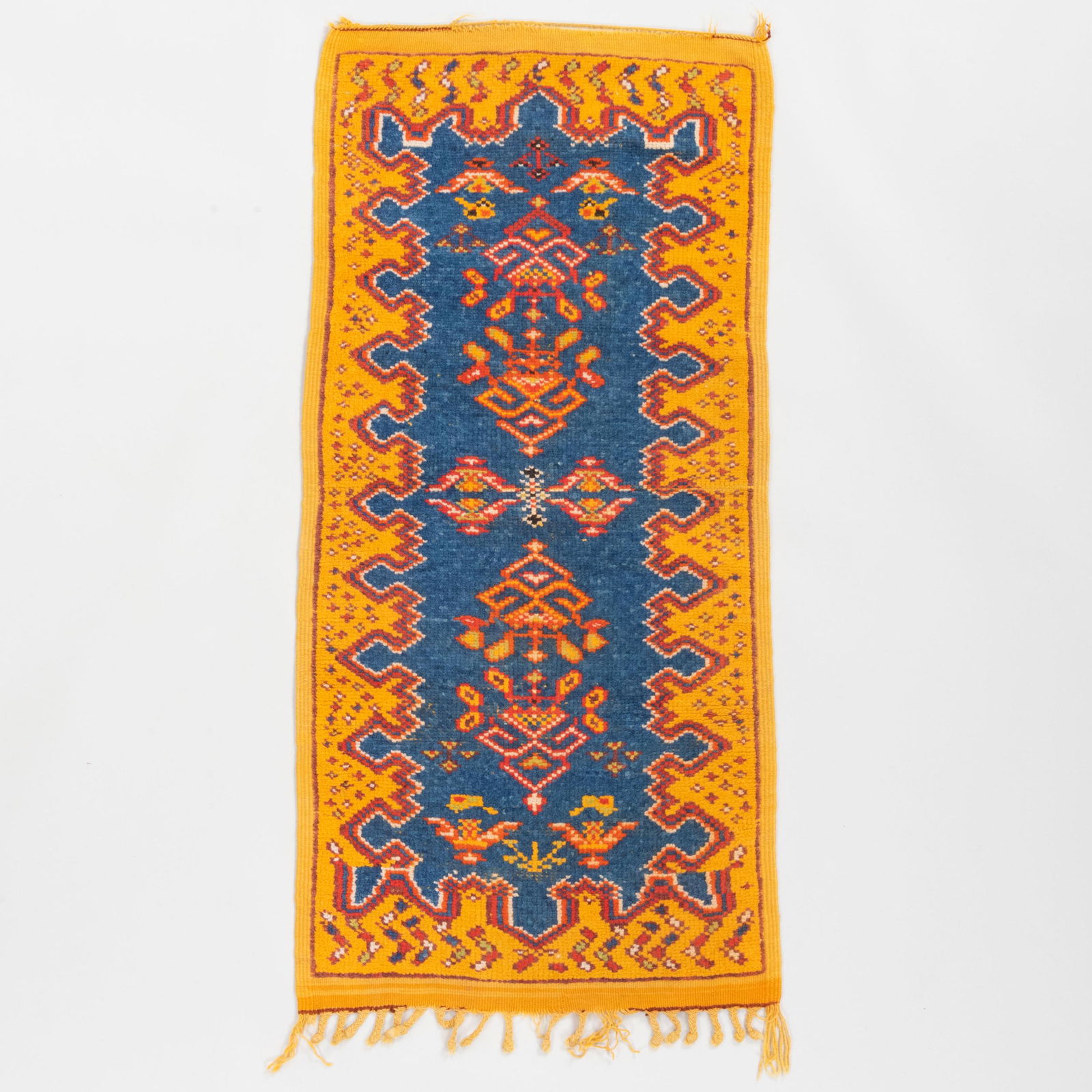 Small Gold and Blue Moroccan Runner (1 of 8)