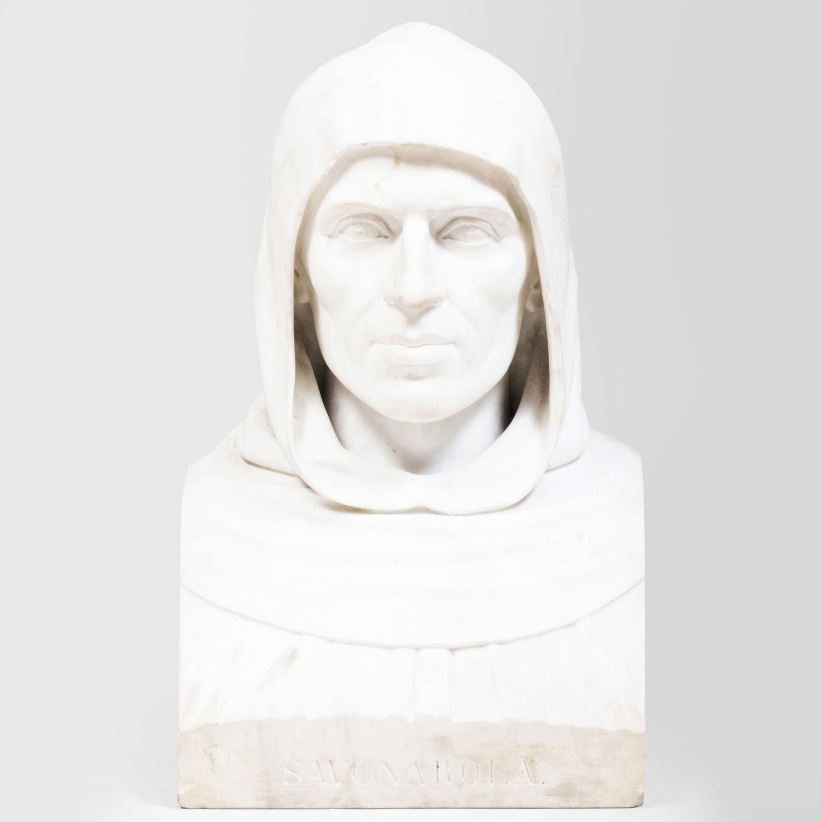 Attributed to William Henry Rinehart (1825-1874): Bust of Girolamo Savonarola (1 of 11)