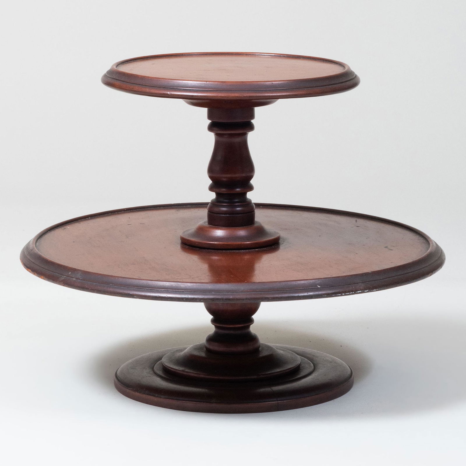 English Mahogany Two-Tier Lazy Susan (1 of 6)