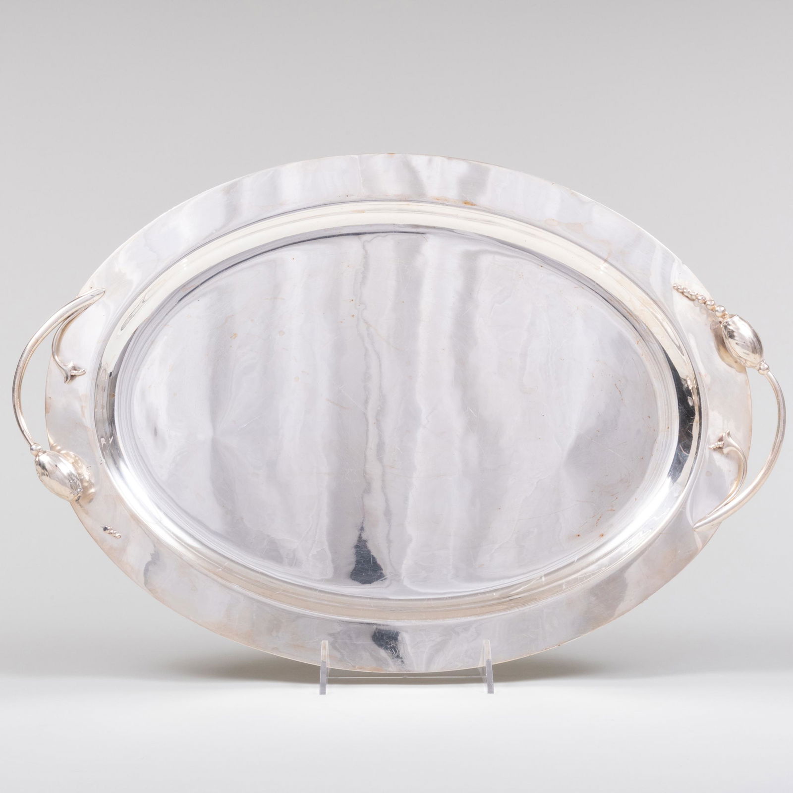 Jensen Style Silver Plate Blossom Pattern Tray (1 of 5)