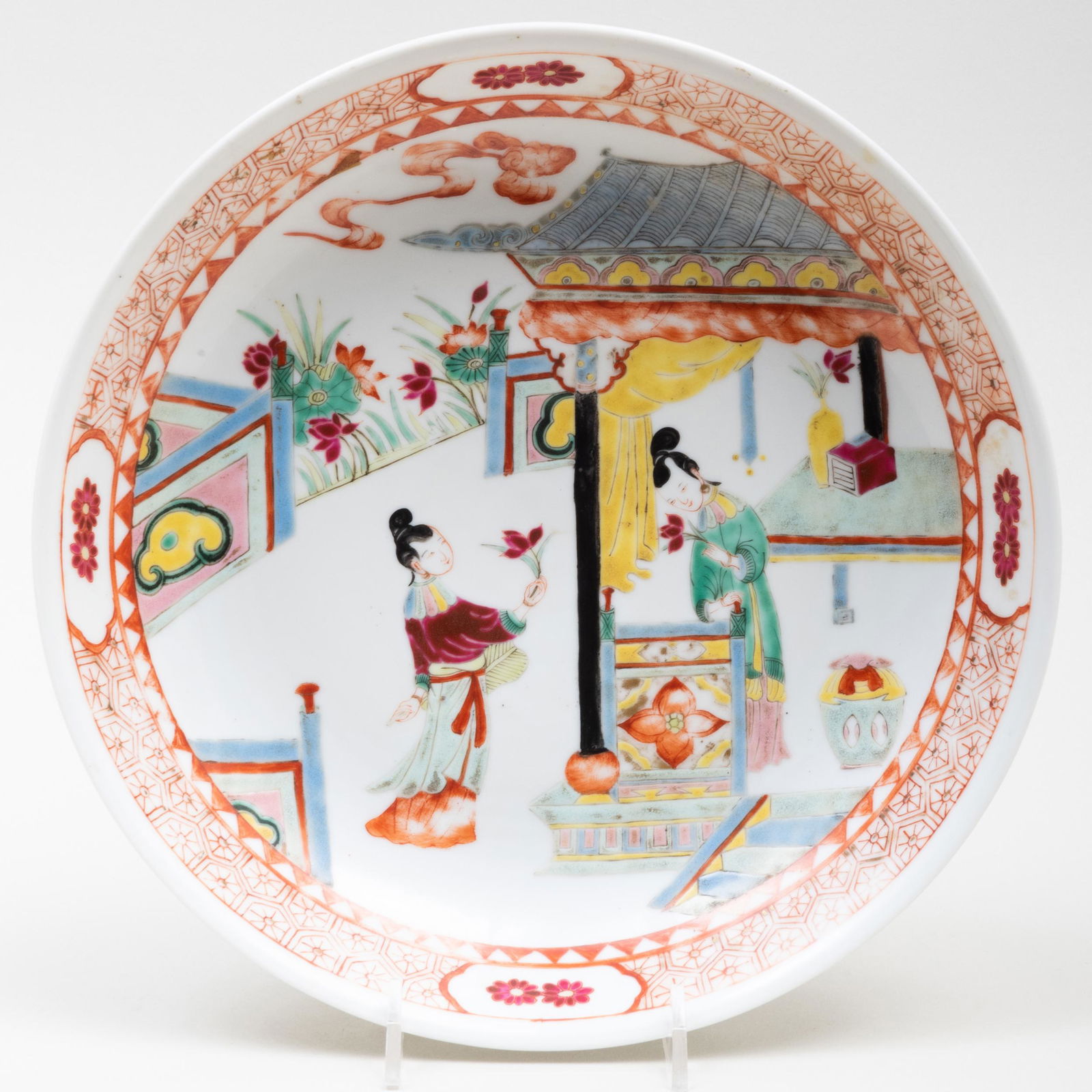 Chinese Export Famille Rose Porcelain Saucer Dish (1 of 6)