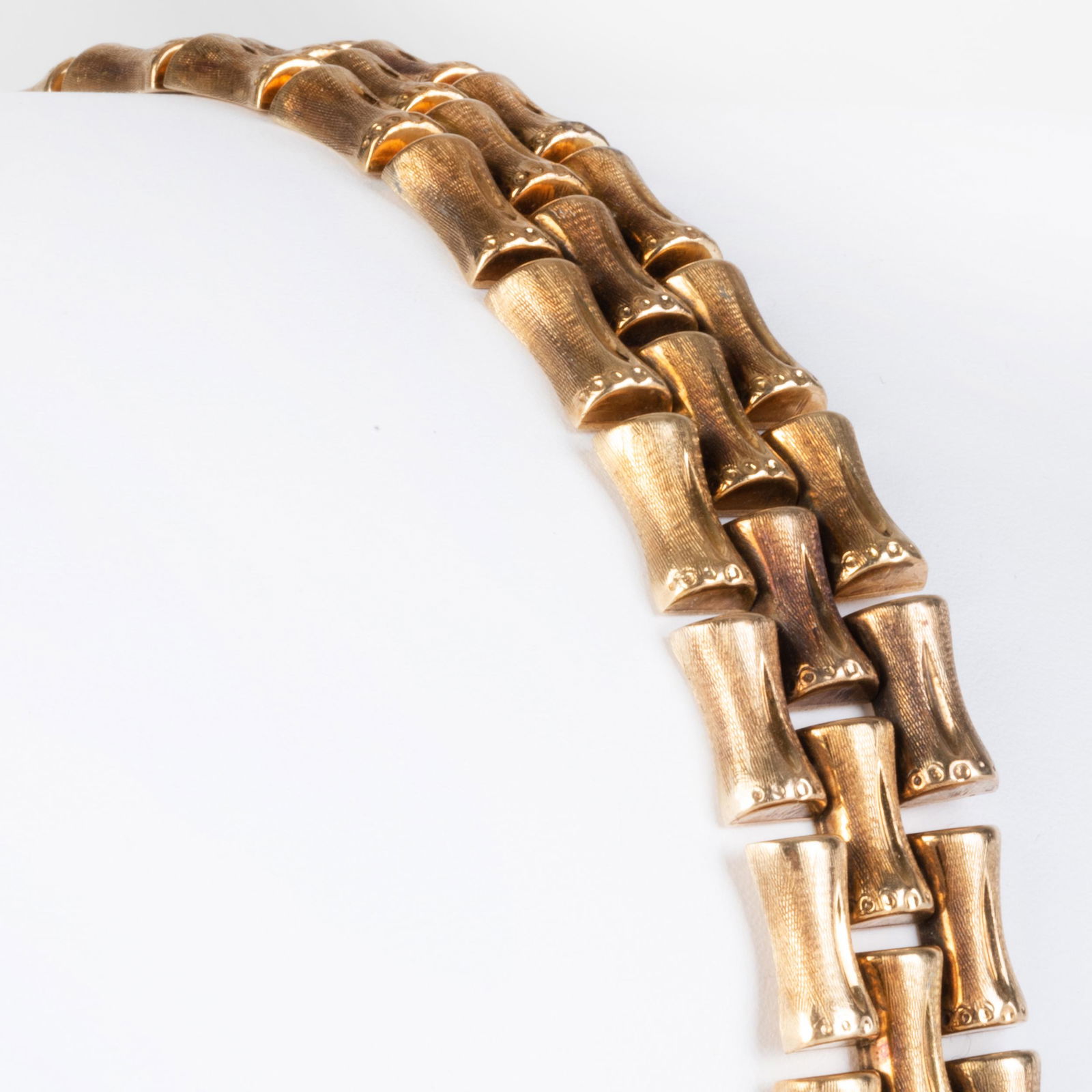 14k Gold Bamboo Link Bracelet (1 of 8)