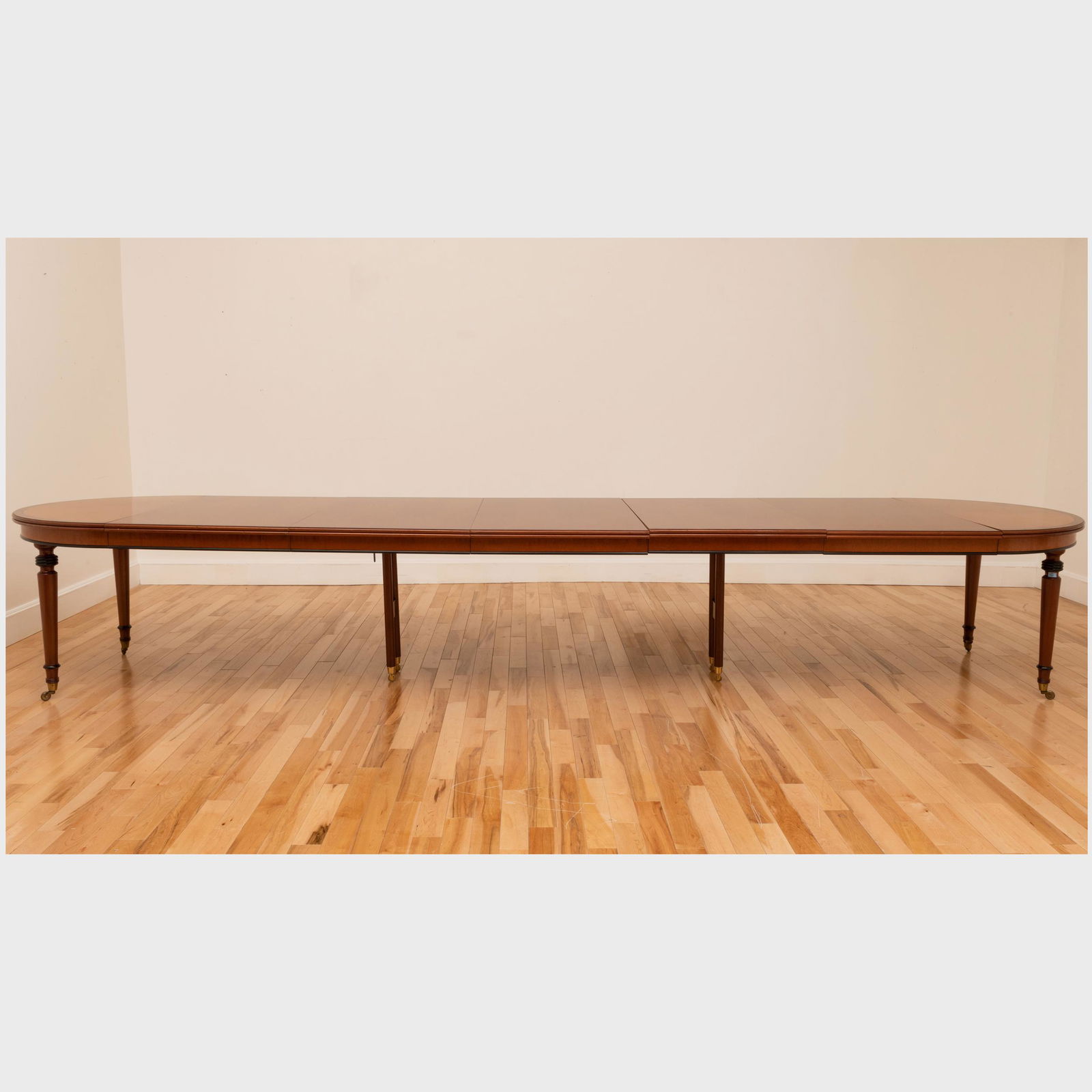 Directoire Style Inlaid Mahogany and Ebonized Extension Dining Table, designed by Peter Marino (1 of 18)