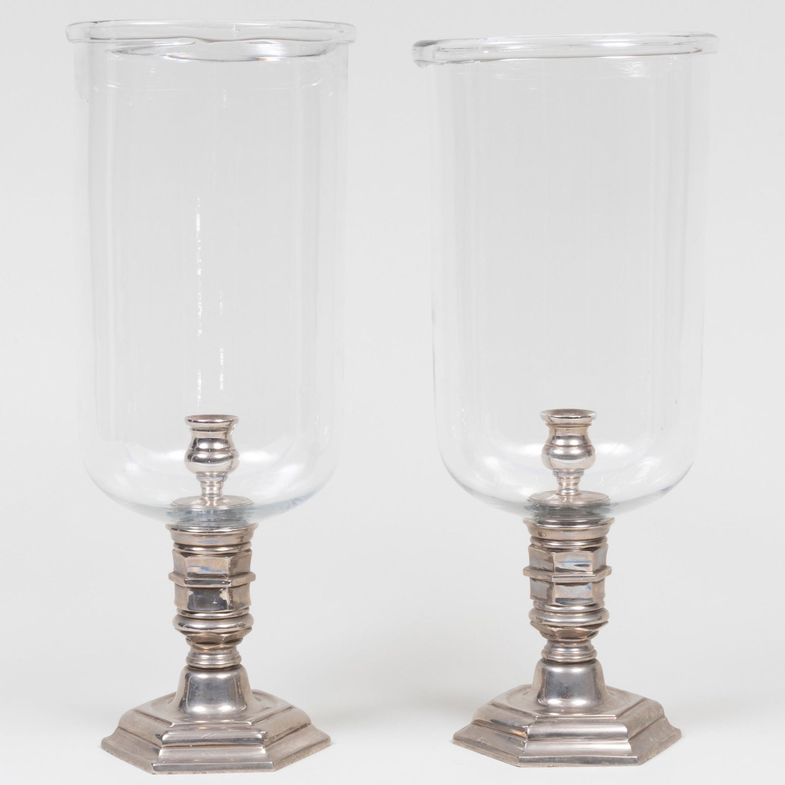 Pair of Glass and Silvered-Metal Photophores (1 of 8)