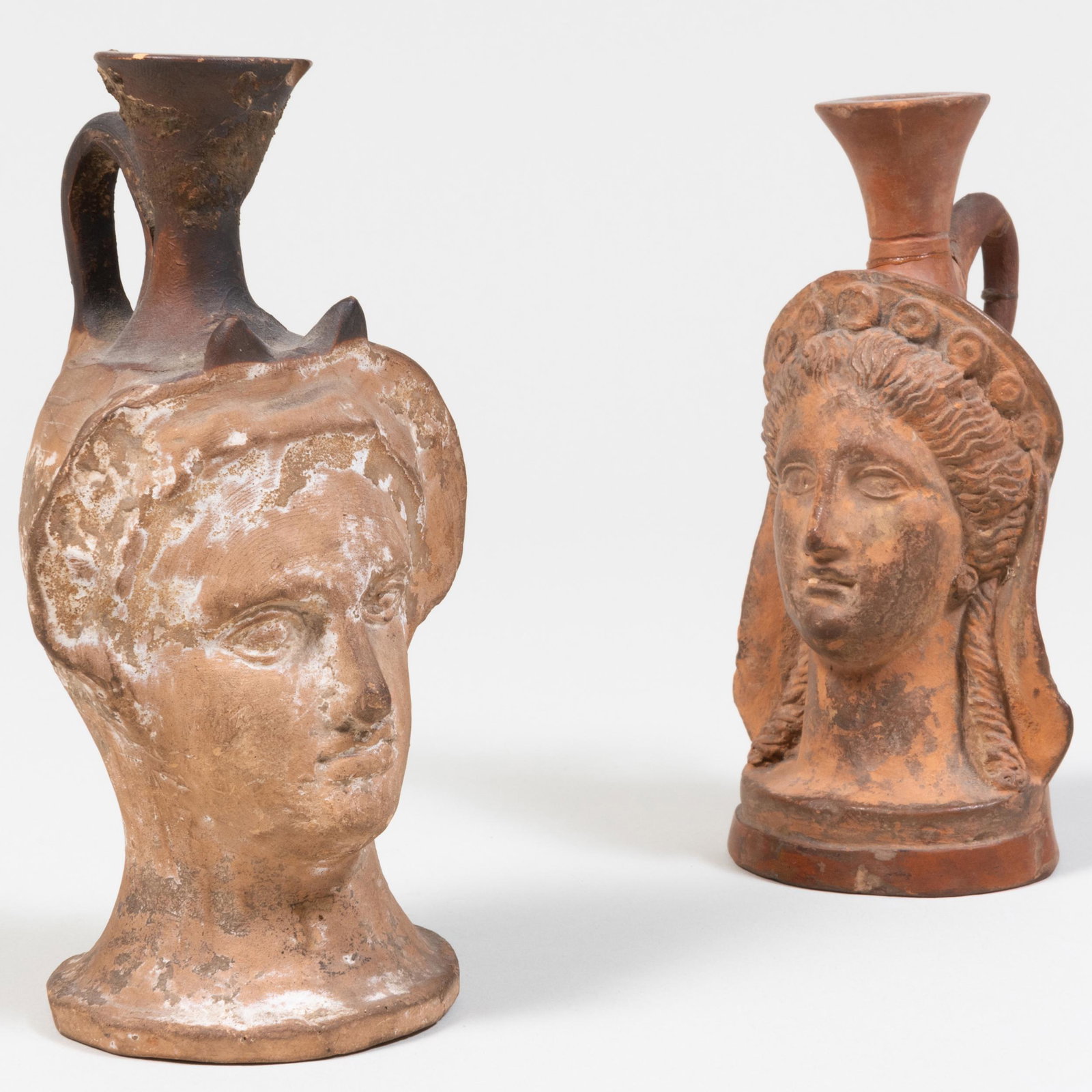 Pair of Attic Plastic Vases, Class W, After the Antique: Pair of Attic Plastic Vases, Class W, After the Antique 6 1/8 in., the tallest. Property Formerly in the Collection of Doris Gottlieb Brickner and Dr. Manuel Gottlieb