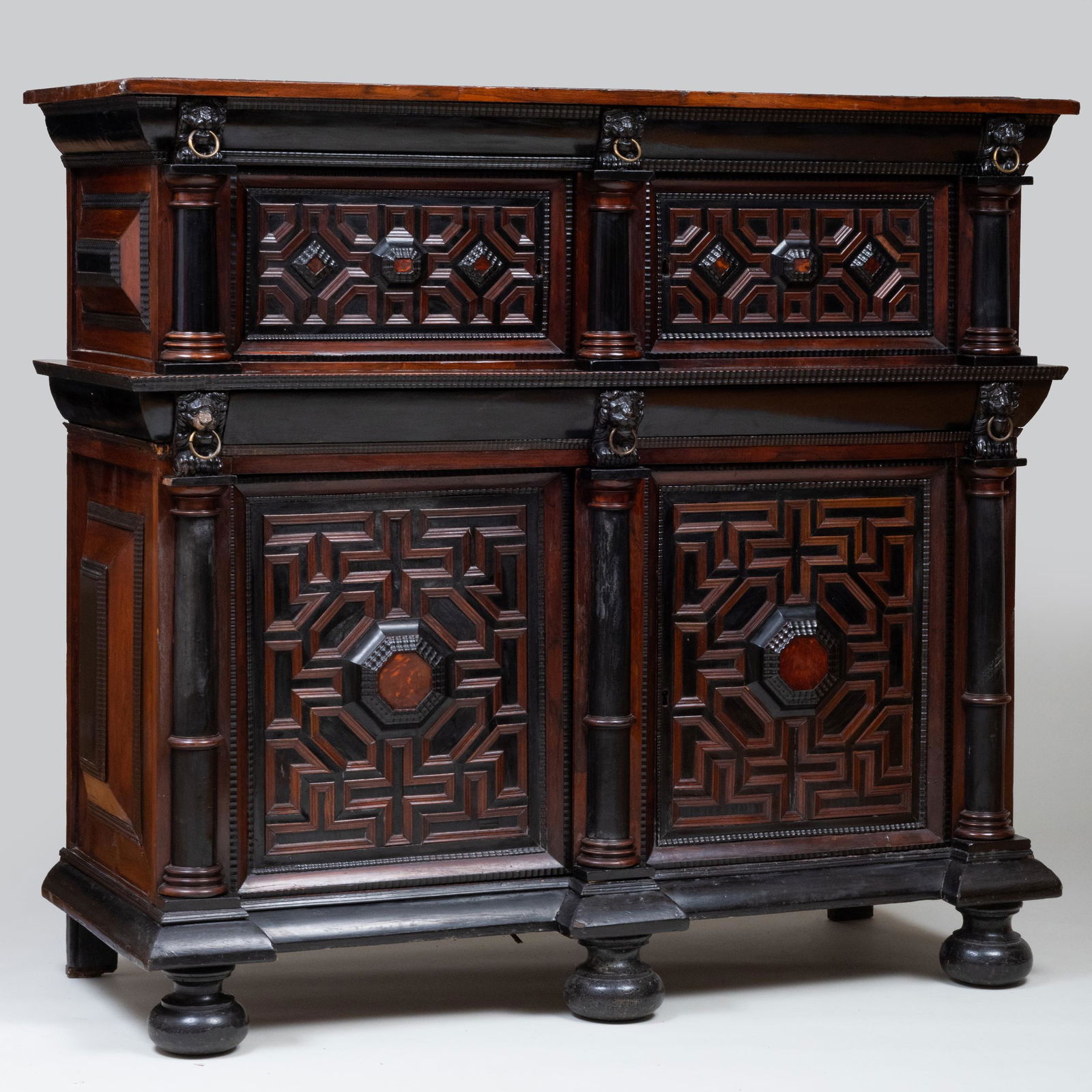 Fine Dutch Baroque Walnut, Ebonized and Faux Tortoiseshell Kass (1 of 20)