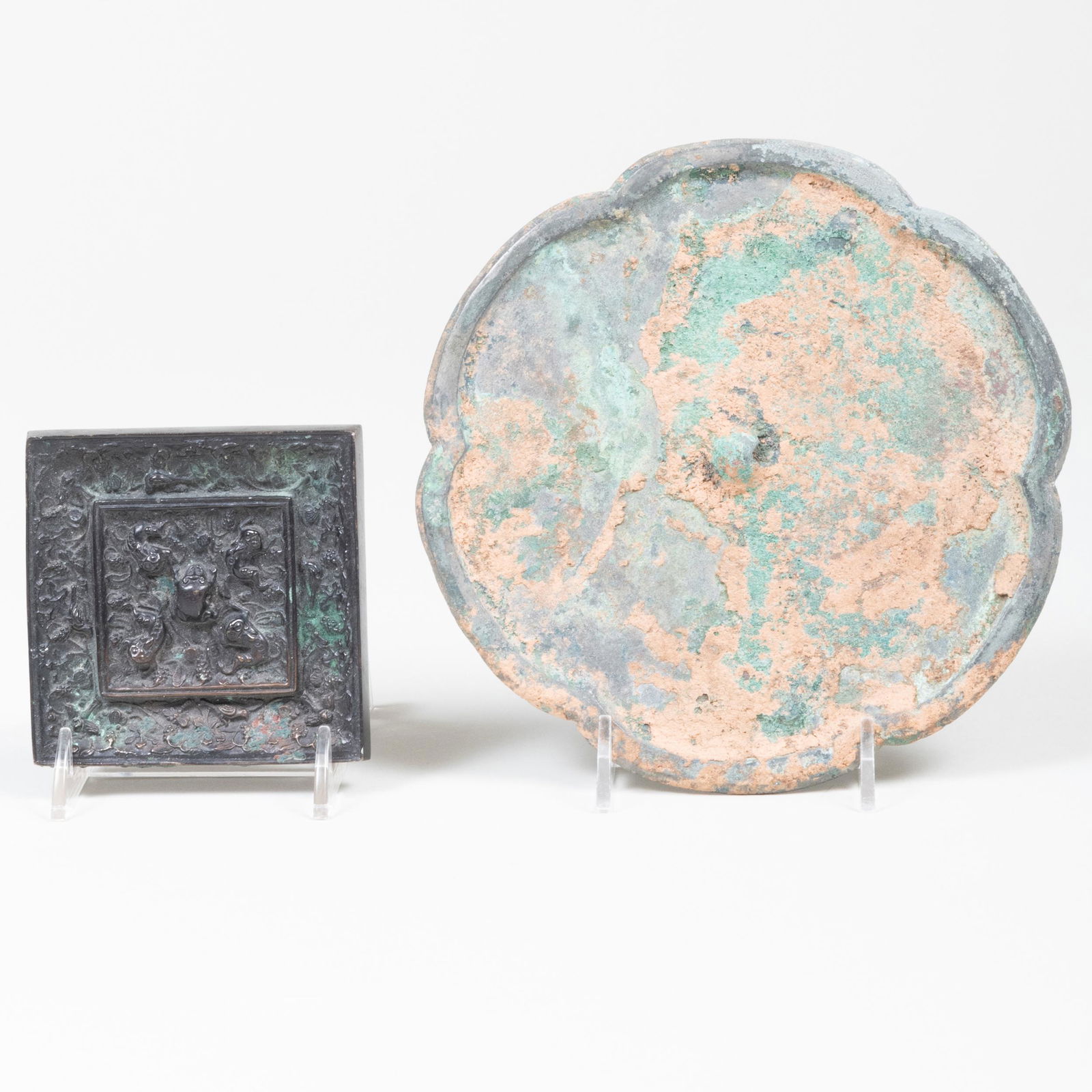 Two Chinese Bronze Mirrors (1 of 4)