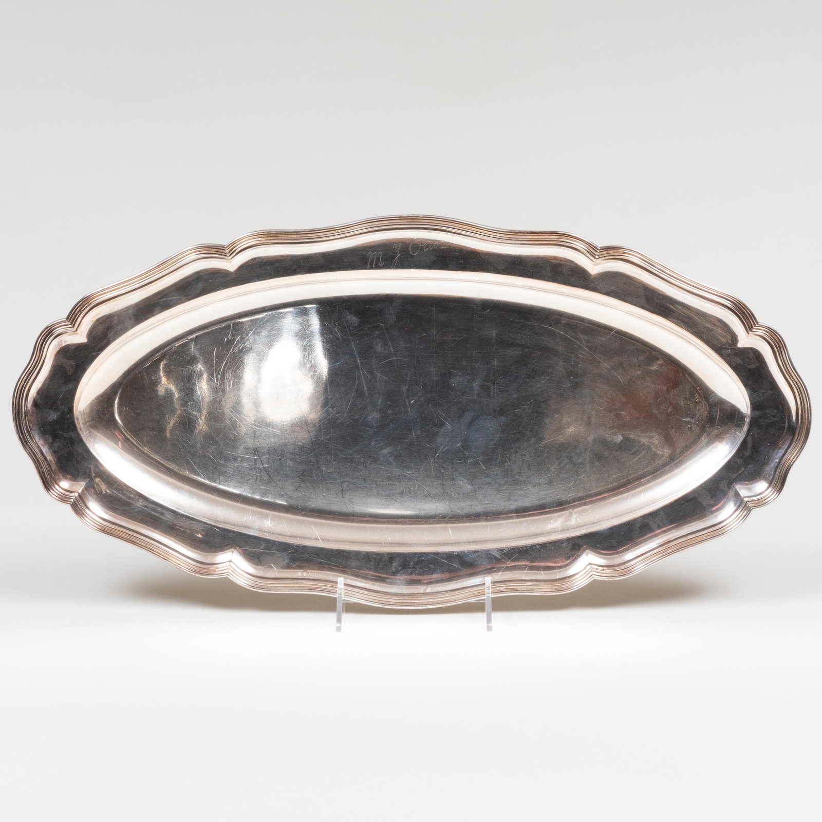 George III Style Silver Plate Fish Platter (1 of 5)