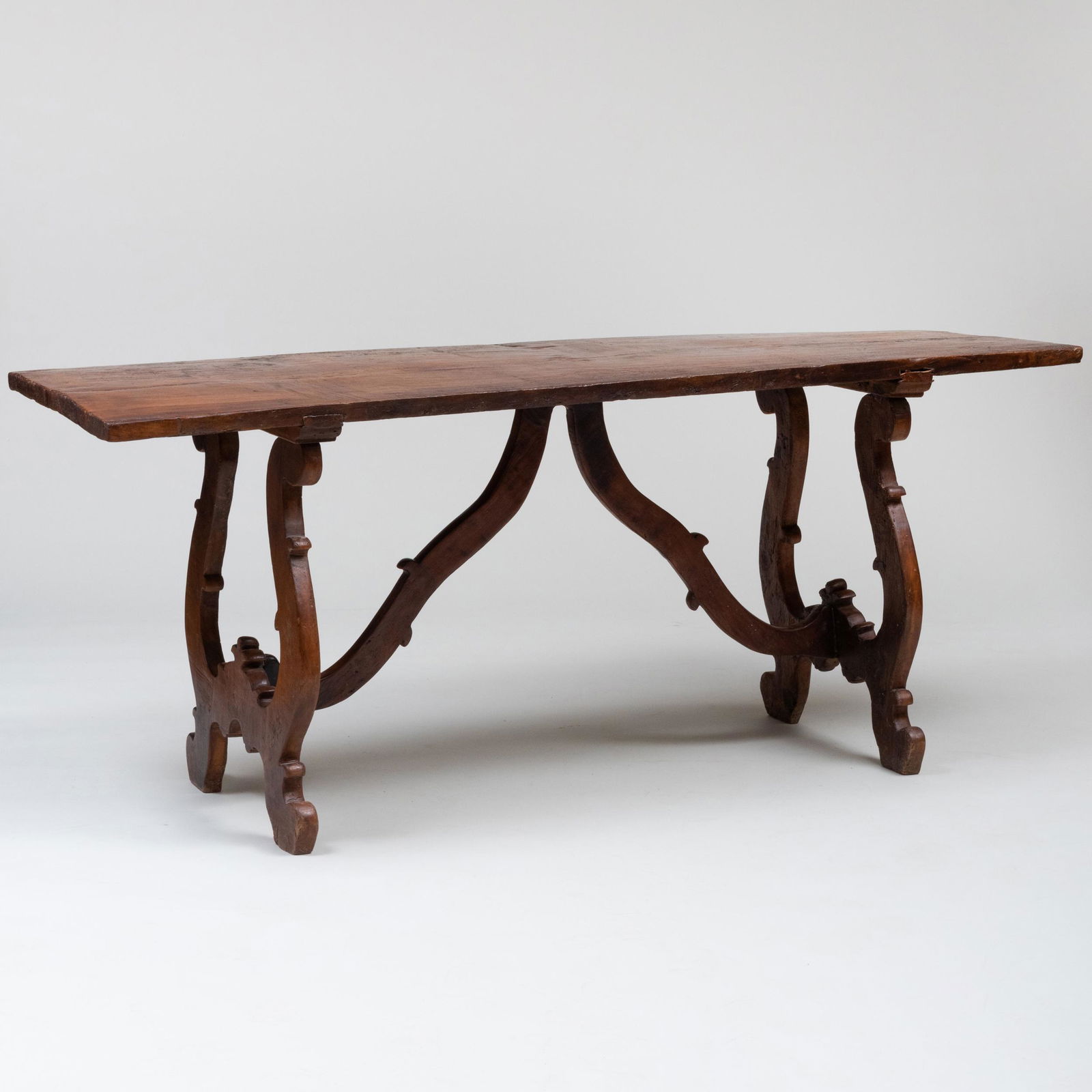Baroque Style Walnut Trestle Table, Possibly Spanish (1 of 8)