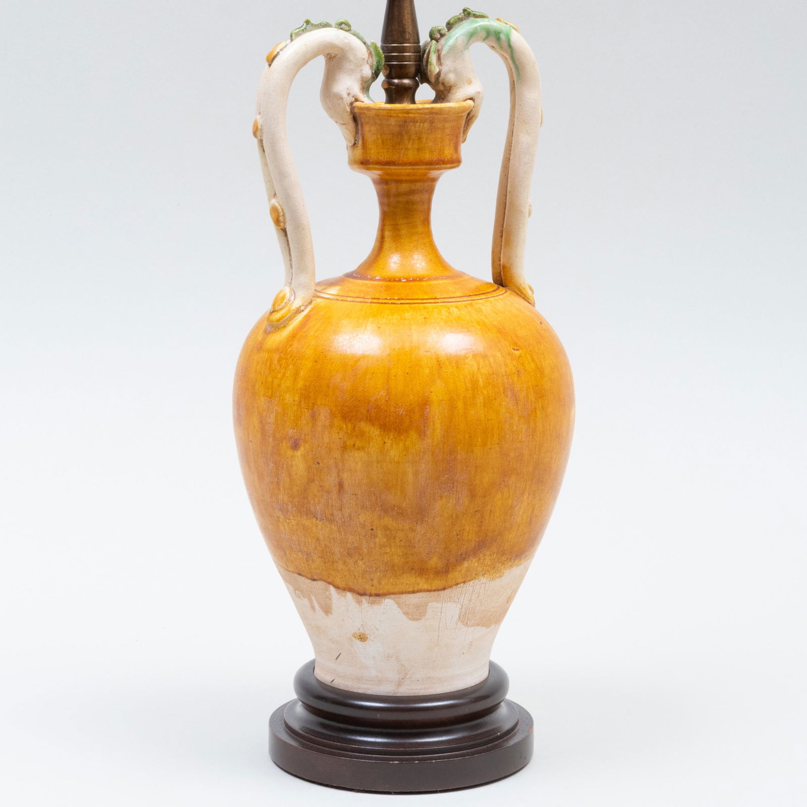 Chinese Tang Style Pottery Vase Mounted as a Lamp (1 of 8)