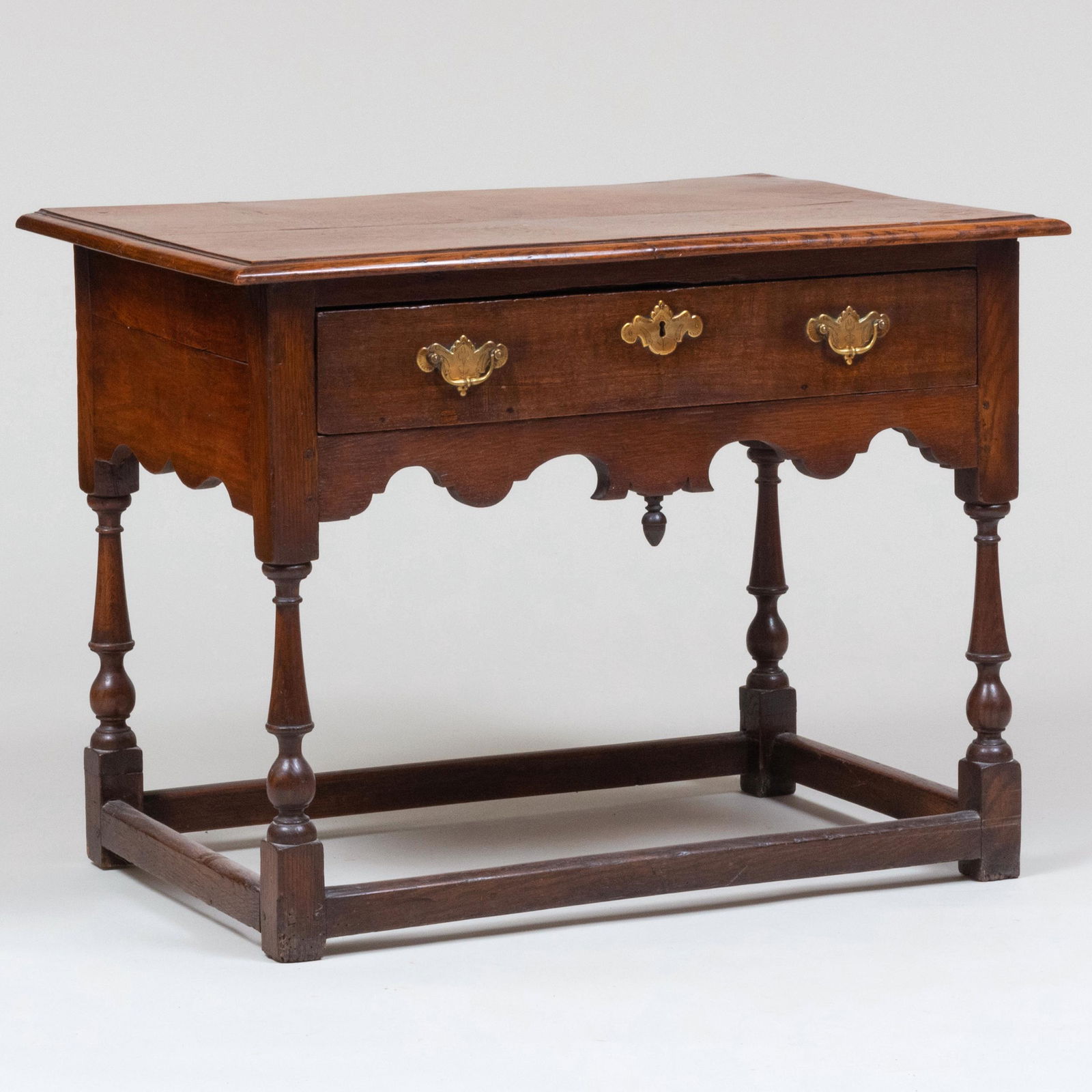 Charles II Style Rustic Oak Side Table (1 of 13)