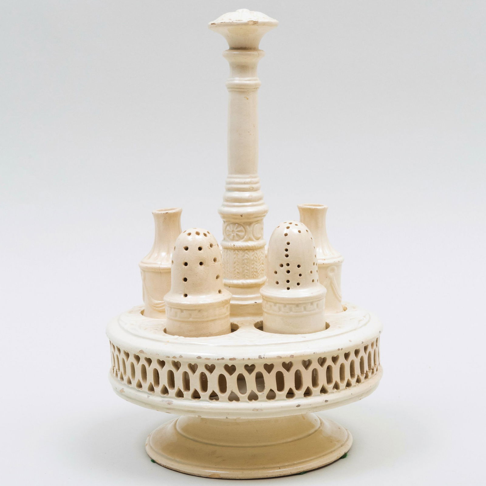 English Creamware Condiment Set (1 of 13)
