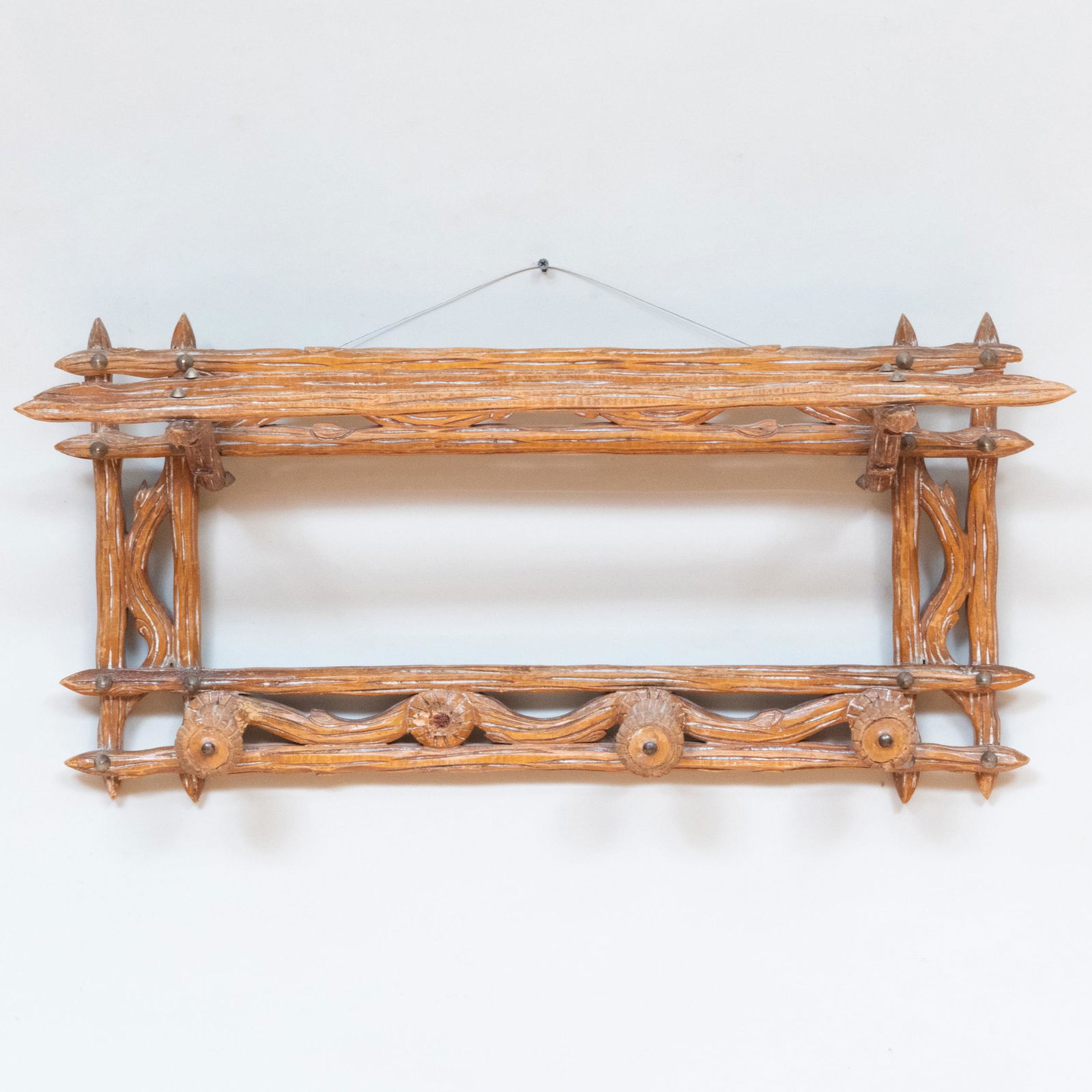 Carved Faux Bois Hanging Clothes Rack (1 of 7)