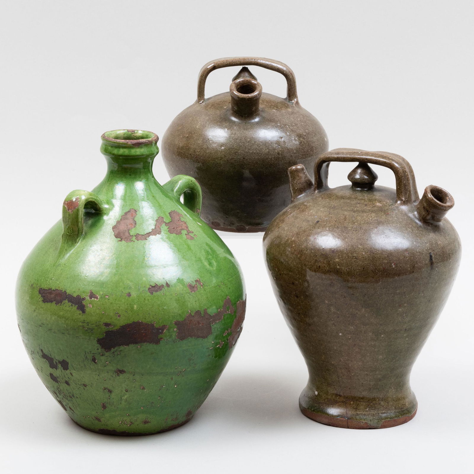 Group of Three Glazed Earthenware Jugs (1 of 19)